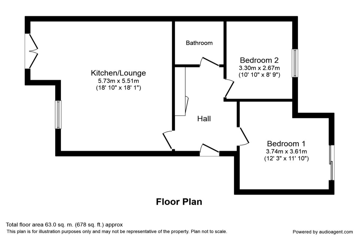 2 Bedrooms Flat to rent in Middlewood Road, Sheffield S6