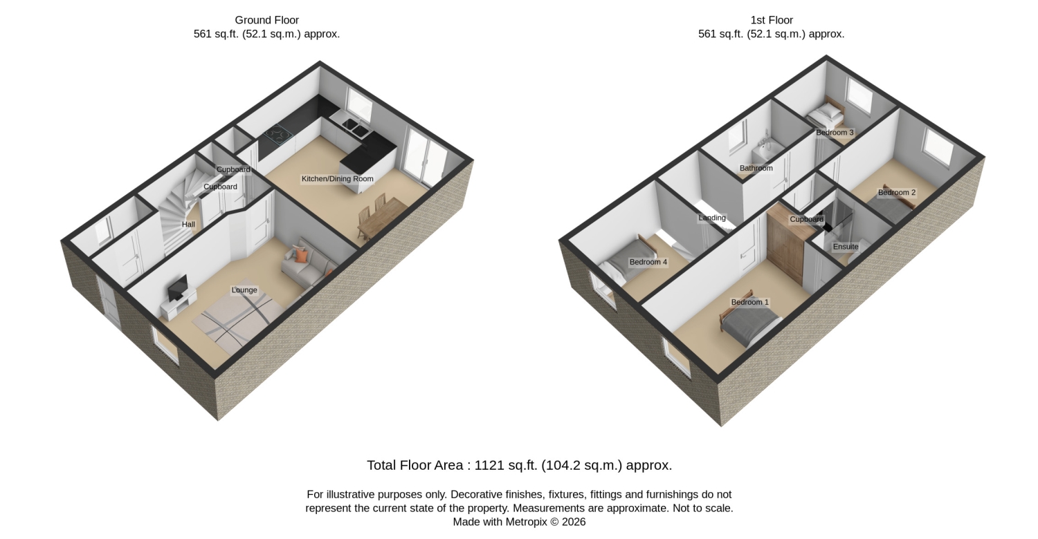 5, Gresford Close, Hebburn floorplan