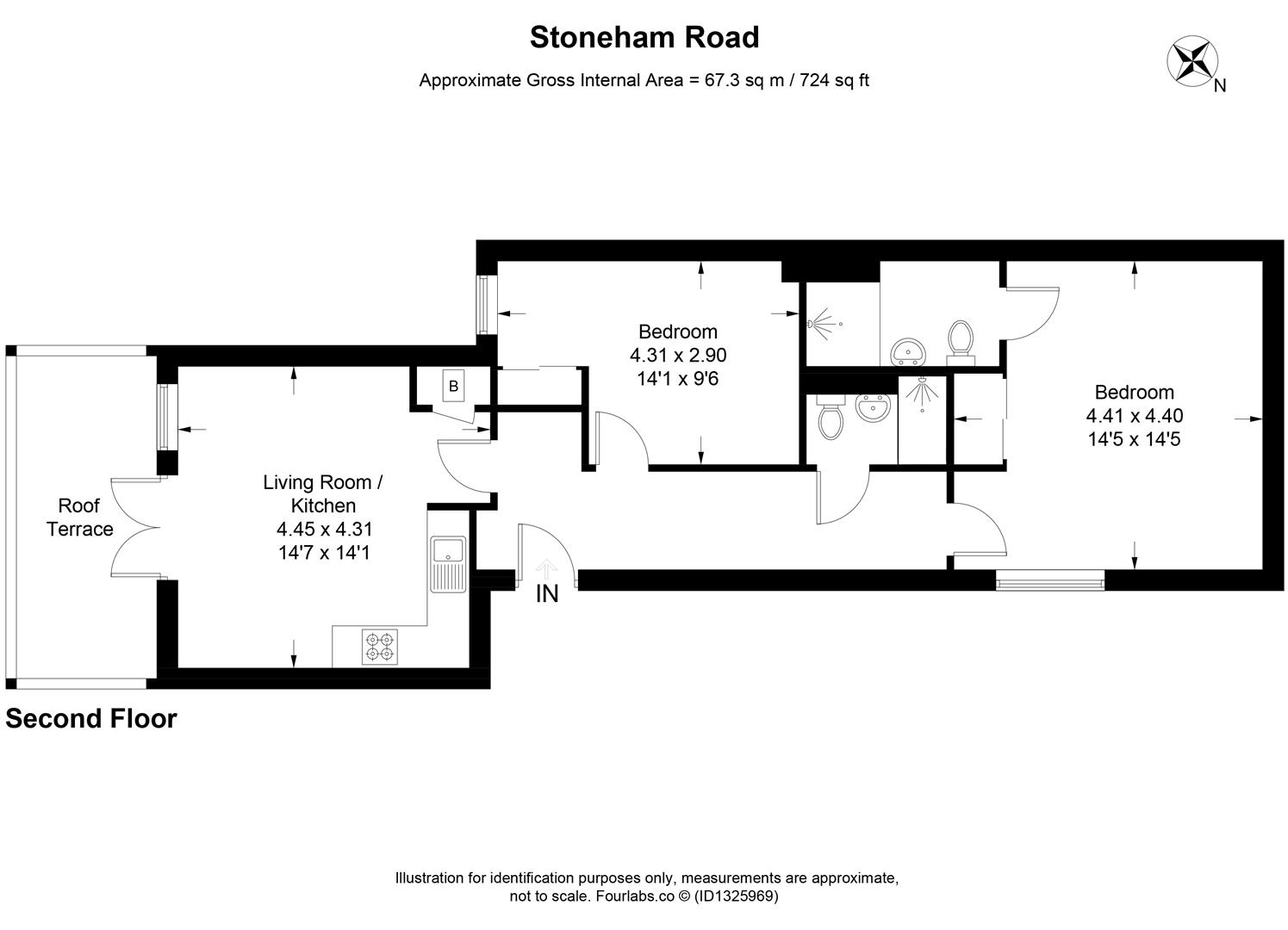 Flat 6, 80A, Stoneham Road, Hove floorplan