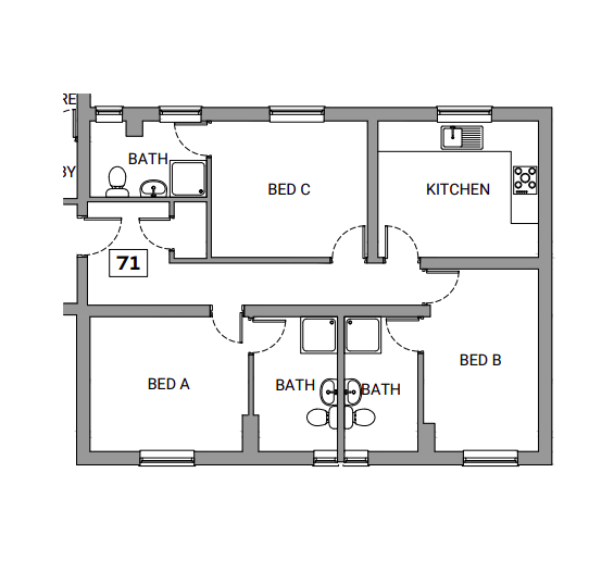 Pearson Square Doctor's Block, Pearson Square, Ipswich floorplan