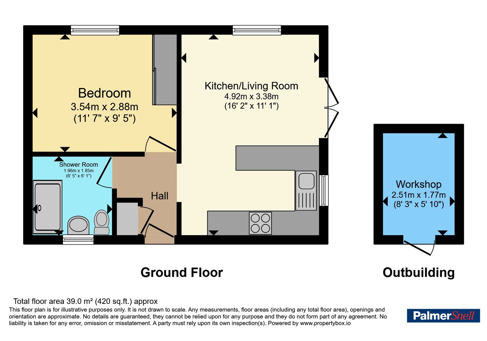 Flat 4, St. Martins Court, 83, Richmond Wood Road, Dorset floorplan