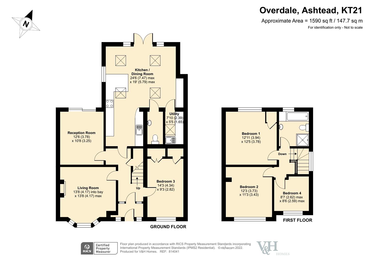 Overdale, Ashtead KT21, 4 bedroom semidetached house for sale