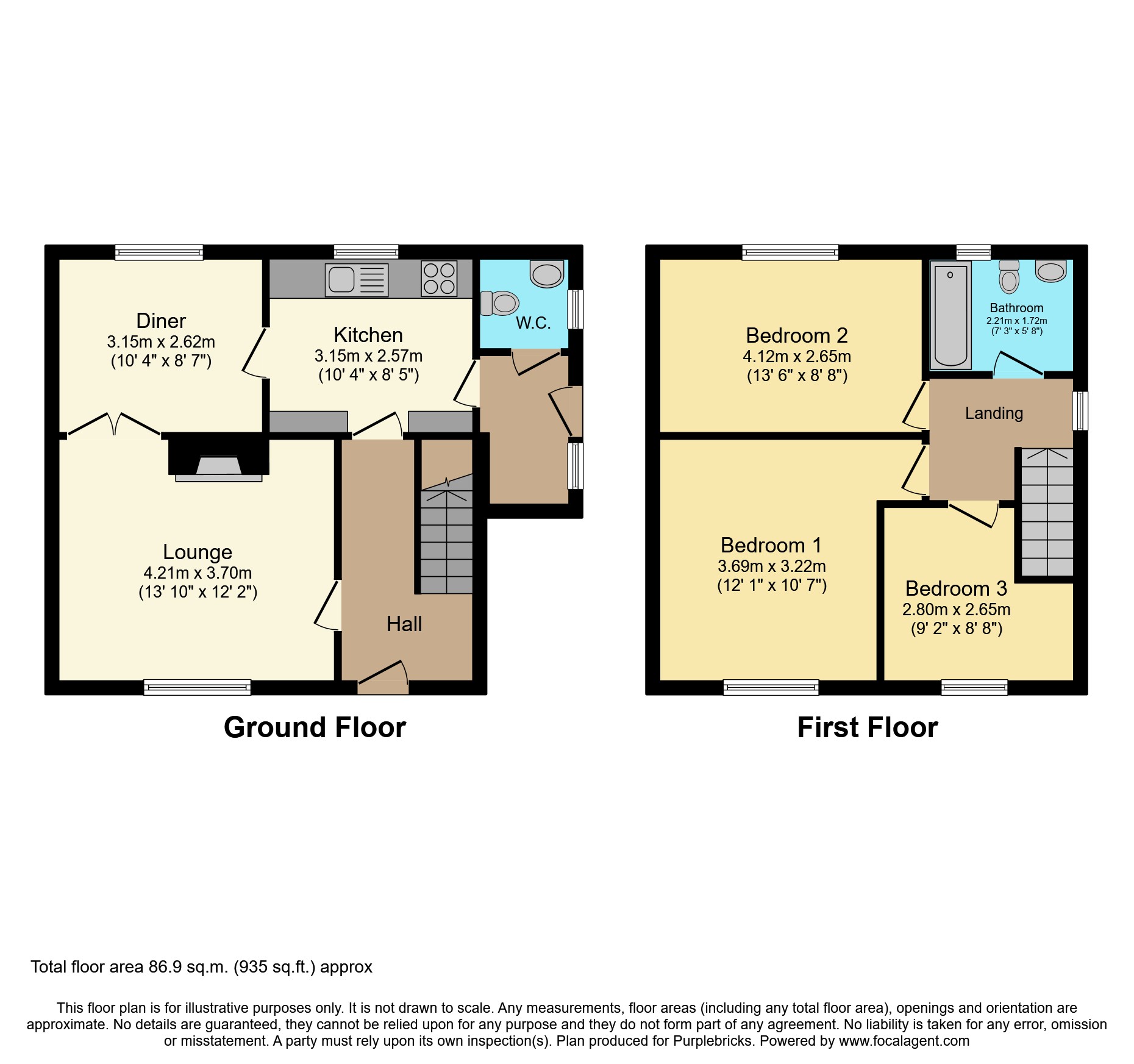 7, Saunton Road, Bilton, Rugby floorplan