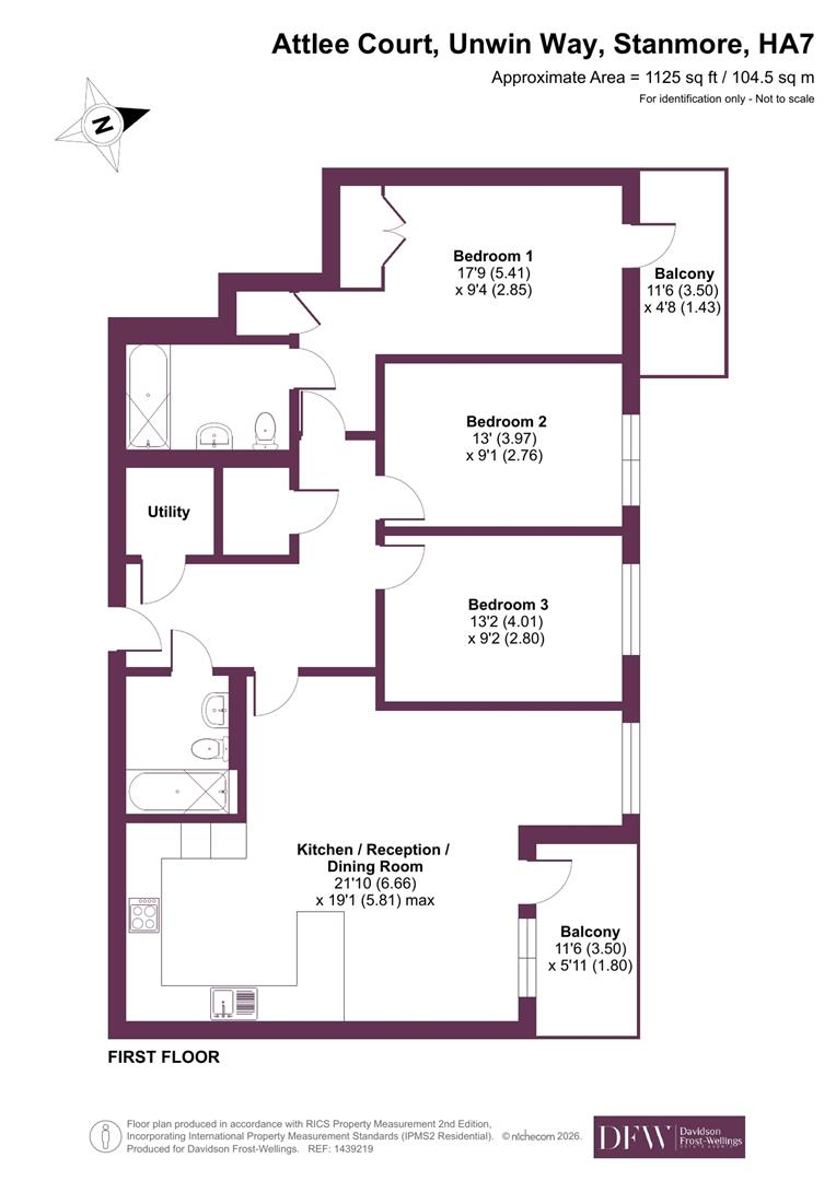 36 Attlee Court, Unwin Way, Stanmore floorplan