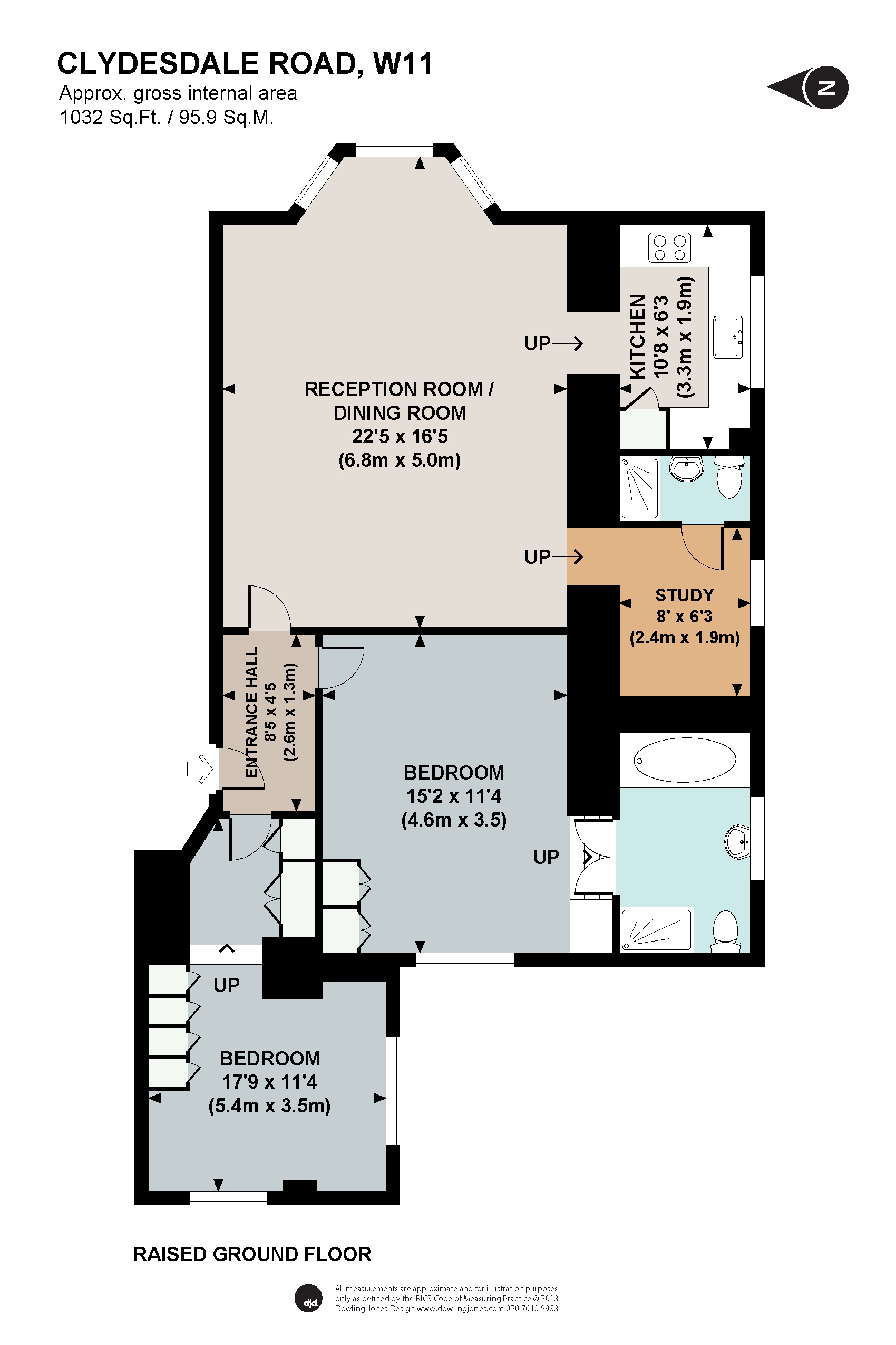 Clydesdale Road, London W11, 2 bedroom flat to rent 64311832