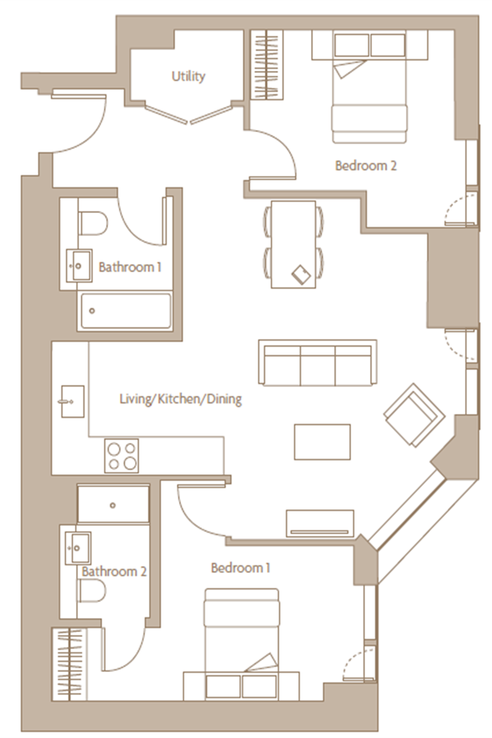 Apartment 906, 06 Crown View, Victoria Riverside, Manchester floorplan