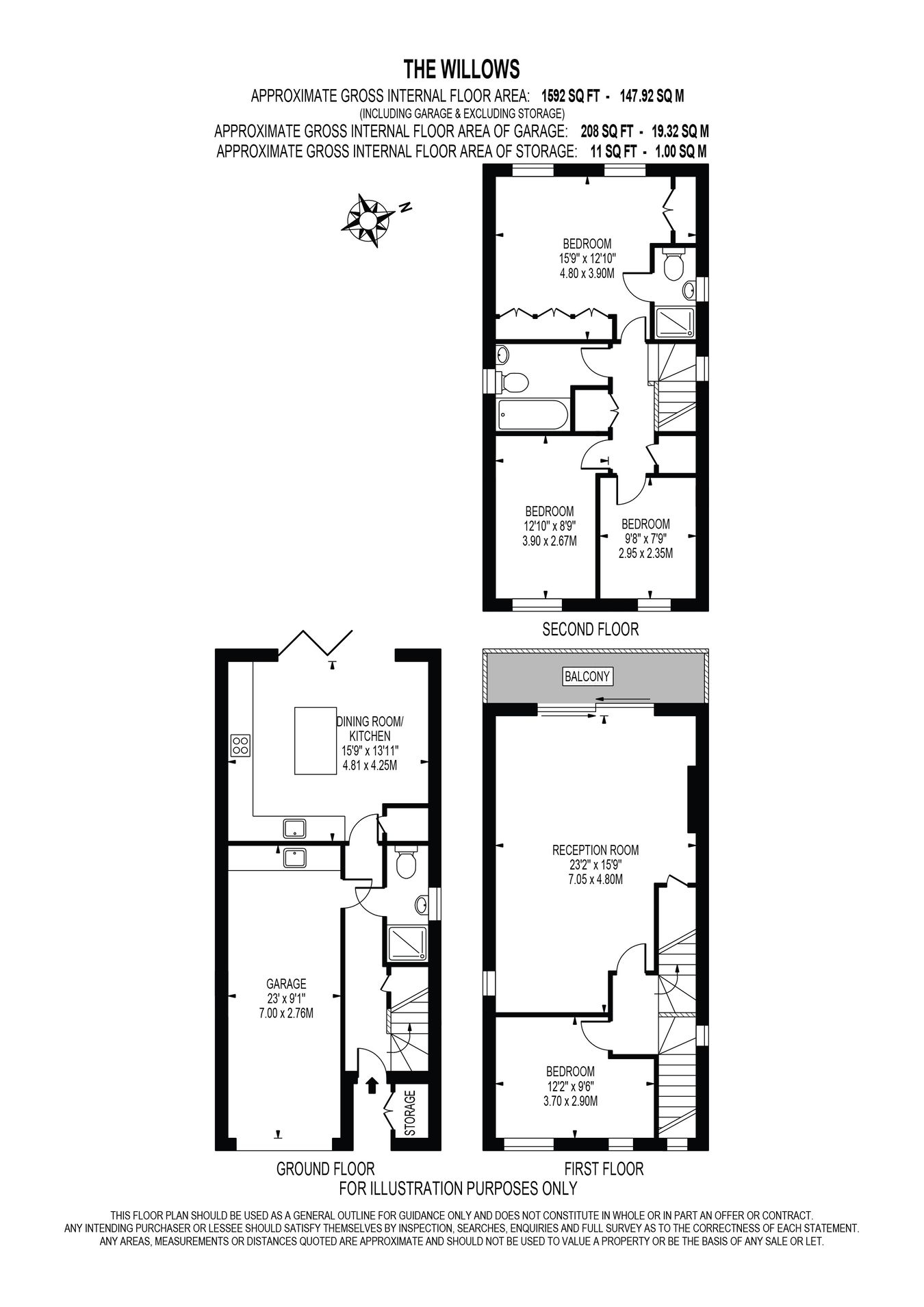 8, The Willows, Weybridge floorplan