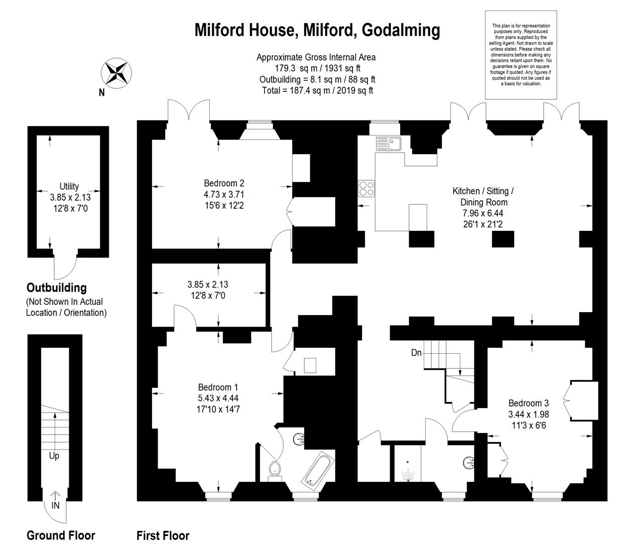 1 Milford House, Portsmouth Road, Milford floorplan