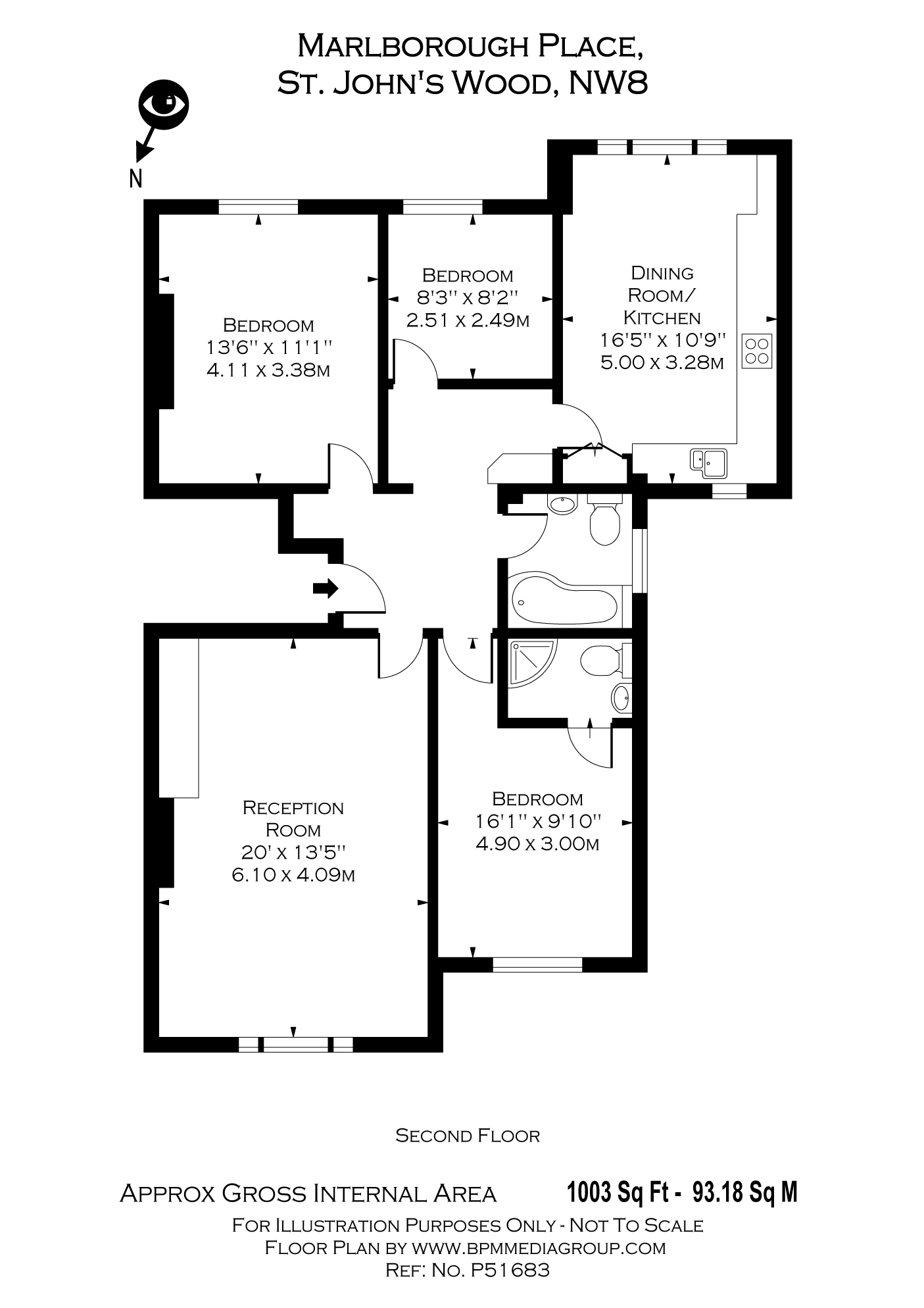 3 Bedrooms Flat to rent in Marlborough Place, London NW8