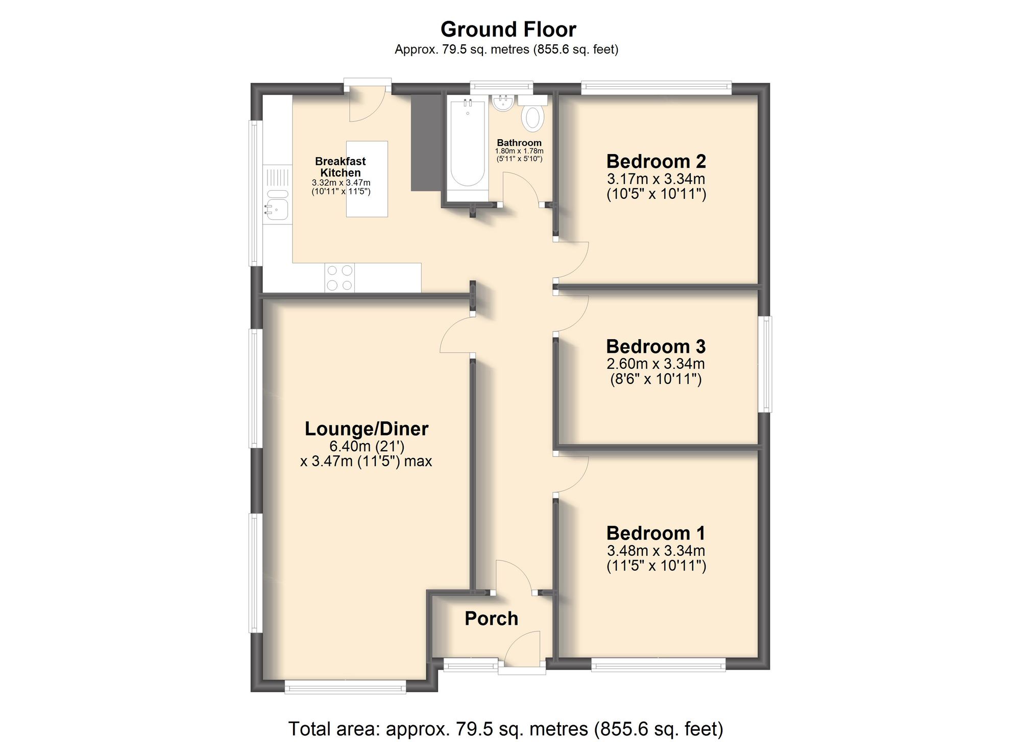 42 Eden Grove, Sheffield floorplan
