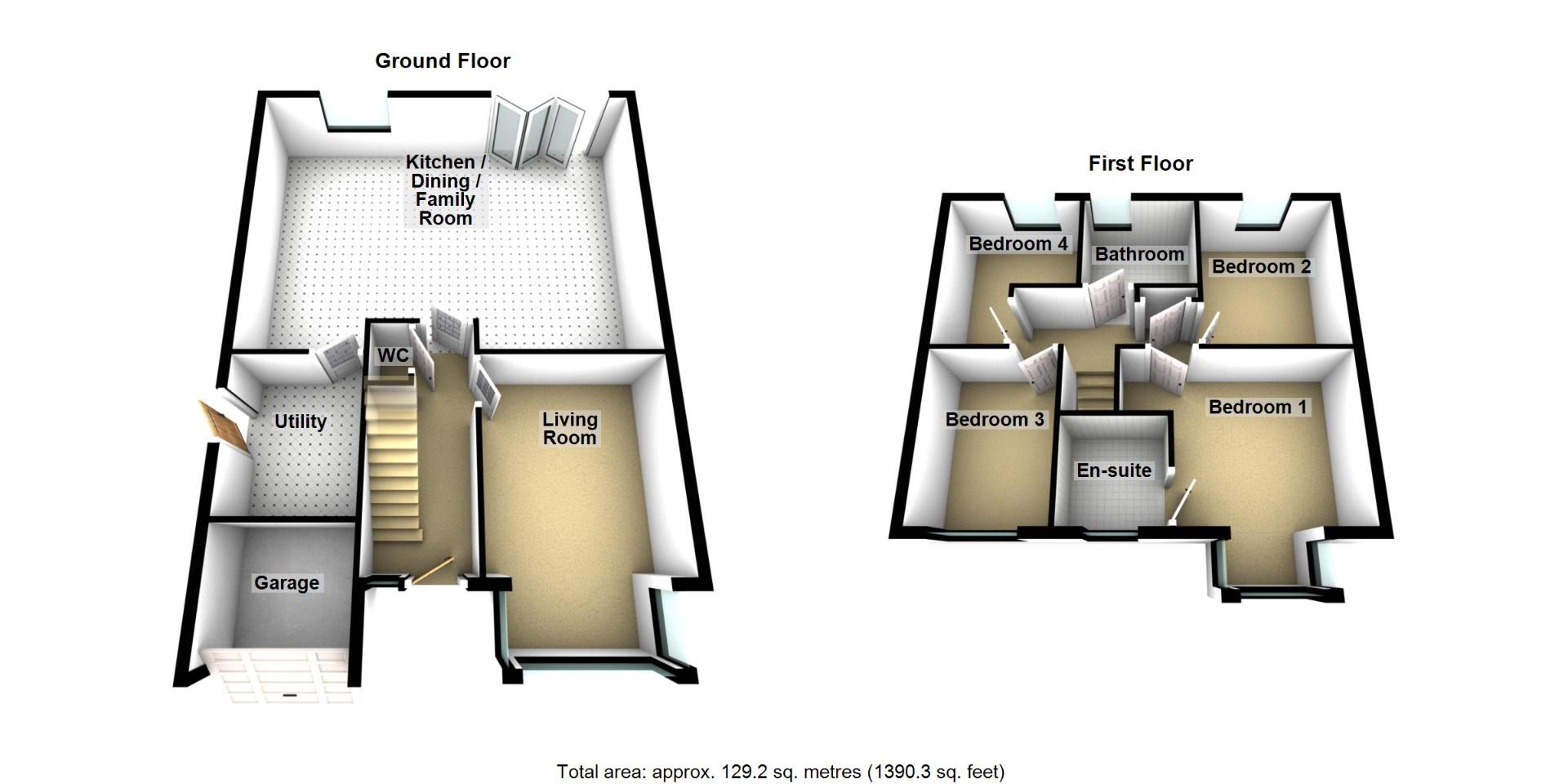 2, Wheatfields, Whitley Bay floorplan