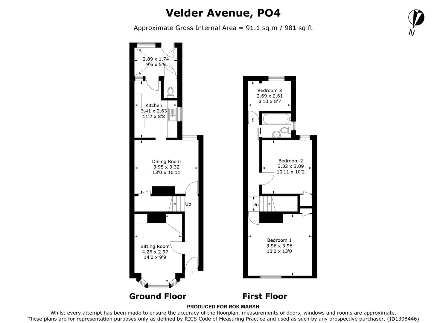 35, Velder Avenue, Southsea floorplan