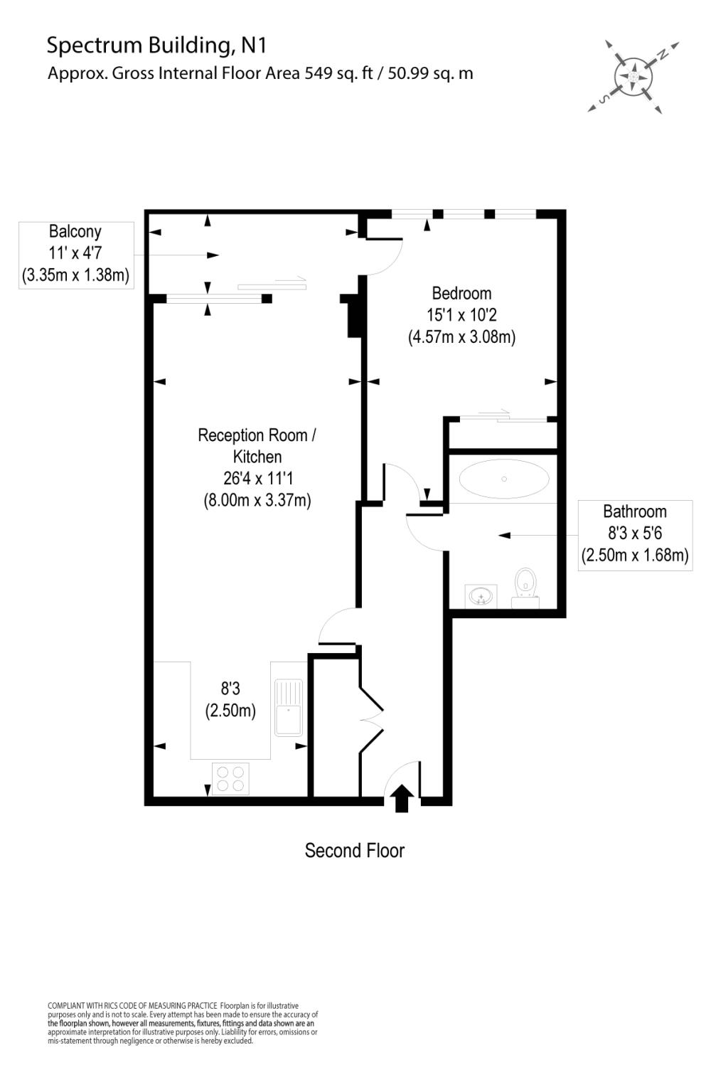 Flat 35,, The Spectrum Buildings, London floorplan