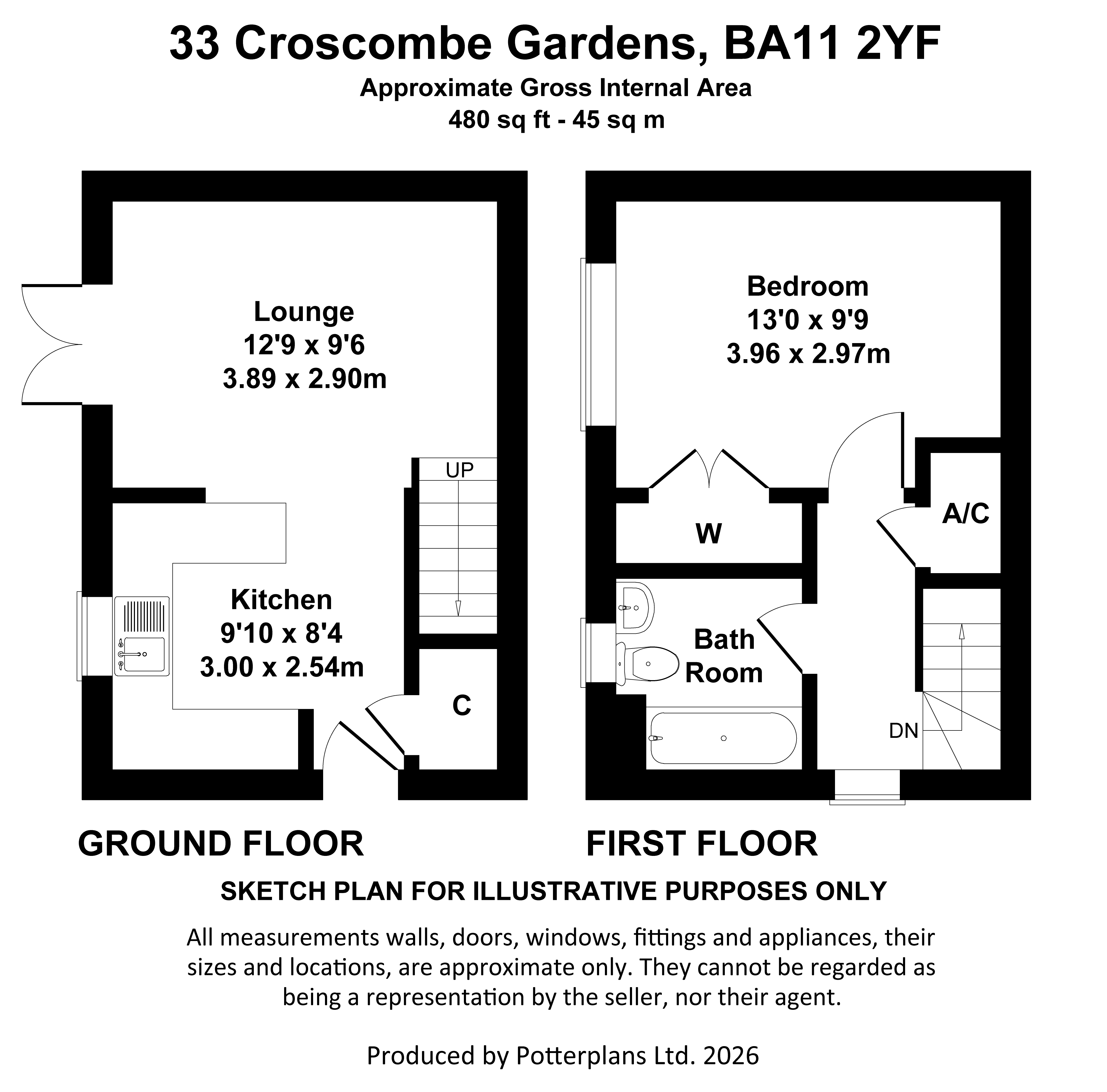 33, Croscombe Gardens, Somerset floorplan