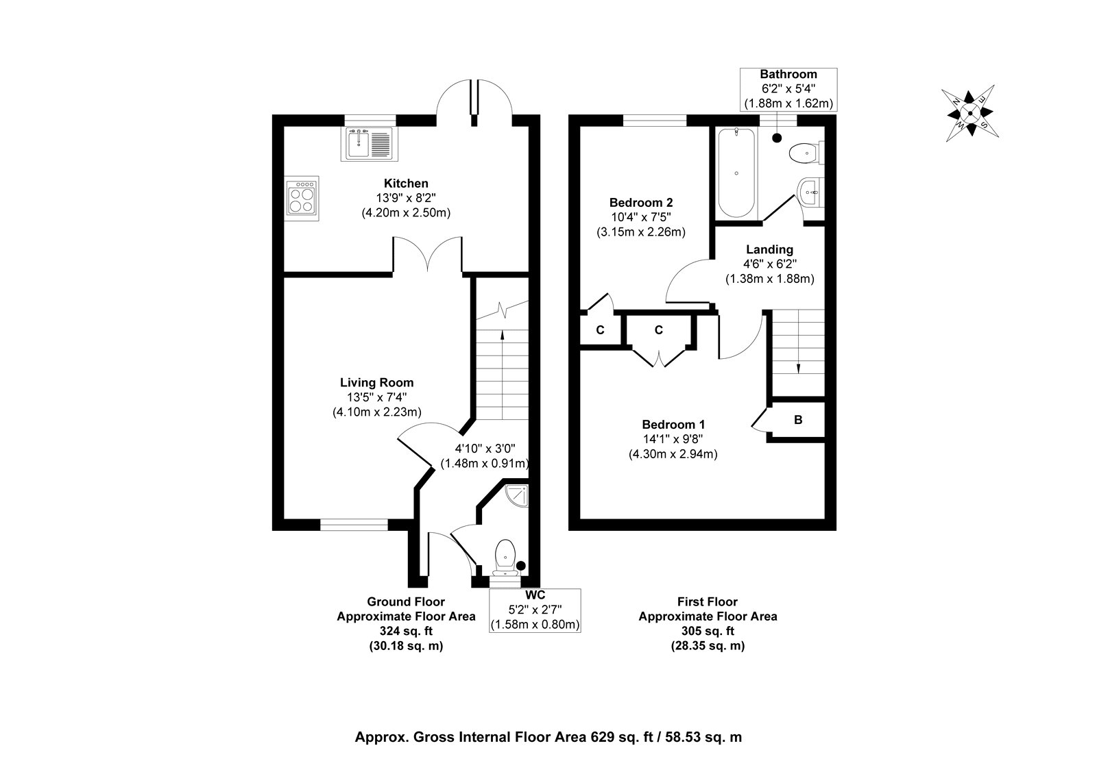 Wearhead Drive, Sunderland, Tyne And Wear SR4, 2 bedroom terraced house
