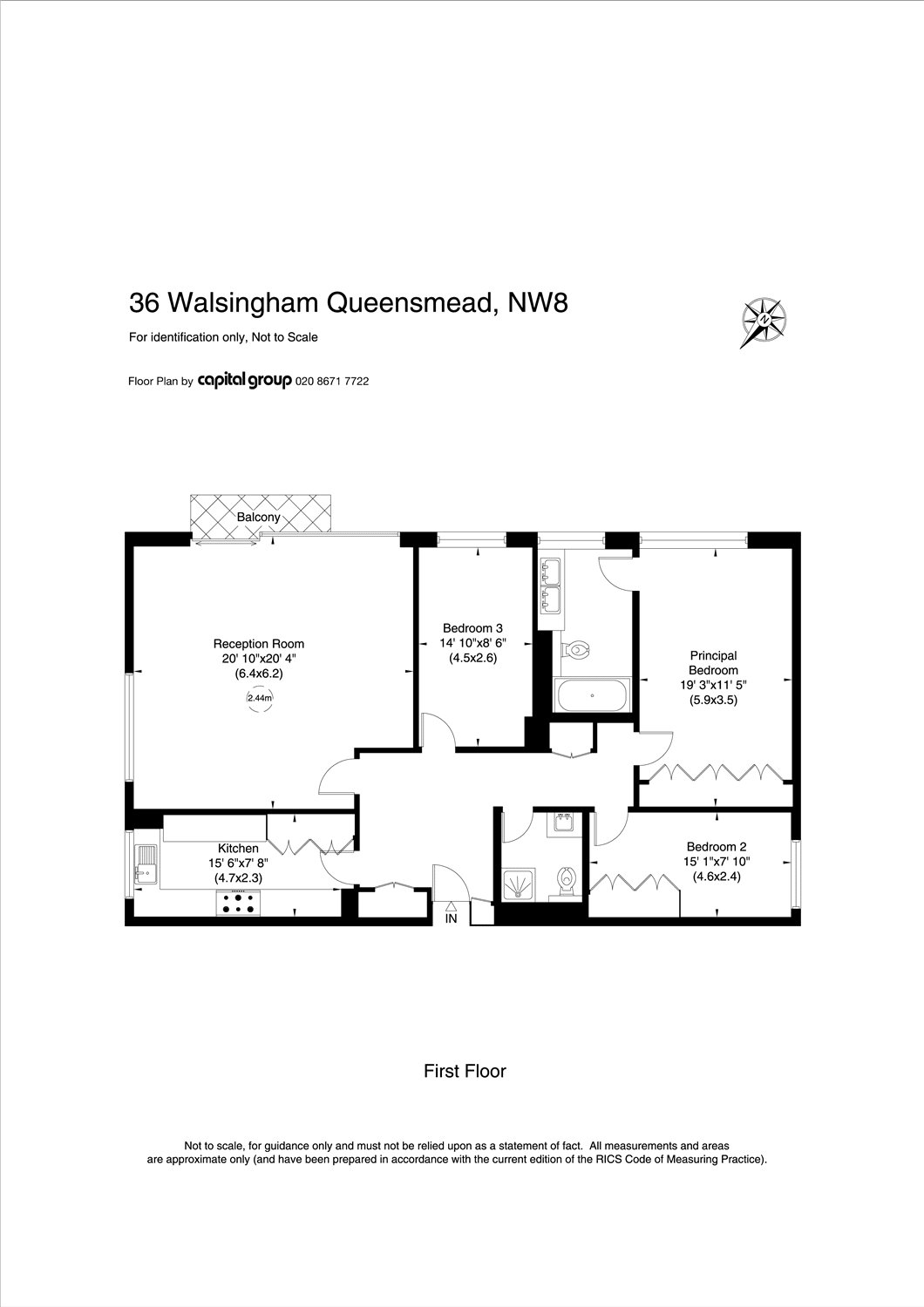 3 Bedrooms Flat for sale in Walsingham, St John's Wood Park, London NW8