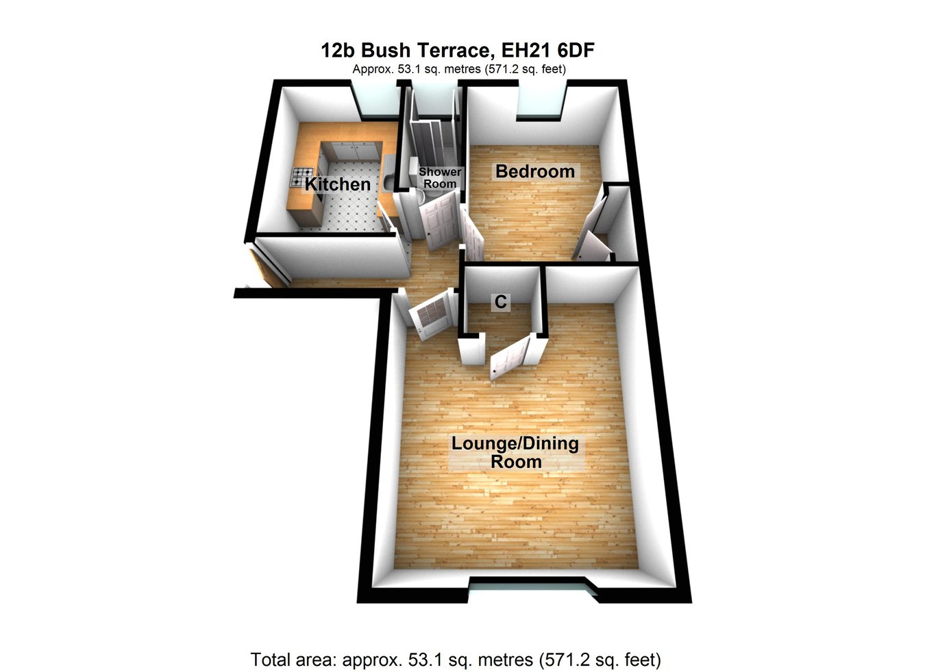 12b, Bush Terrace, Musselburgh floorplan