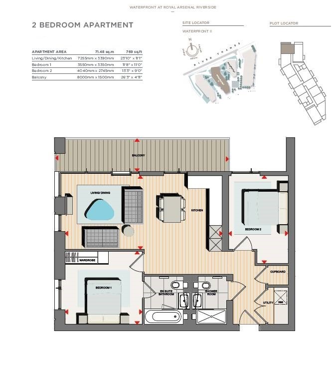 2 Bedrooms Flat to rent in Duke Of Wellington Avenue, Royal Arsenal Riverside SE18
