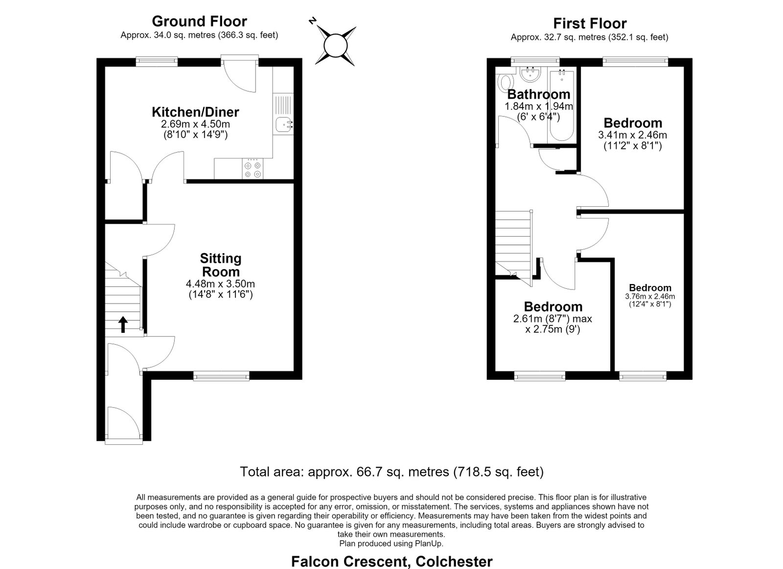 22, Falcon Crescent, Colchester floorplan