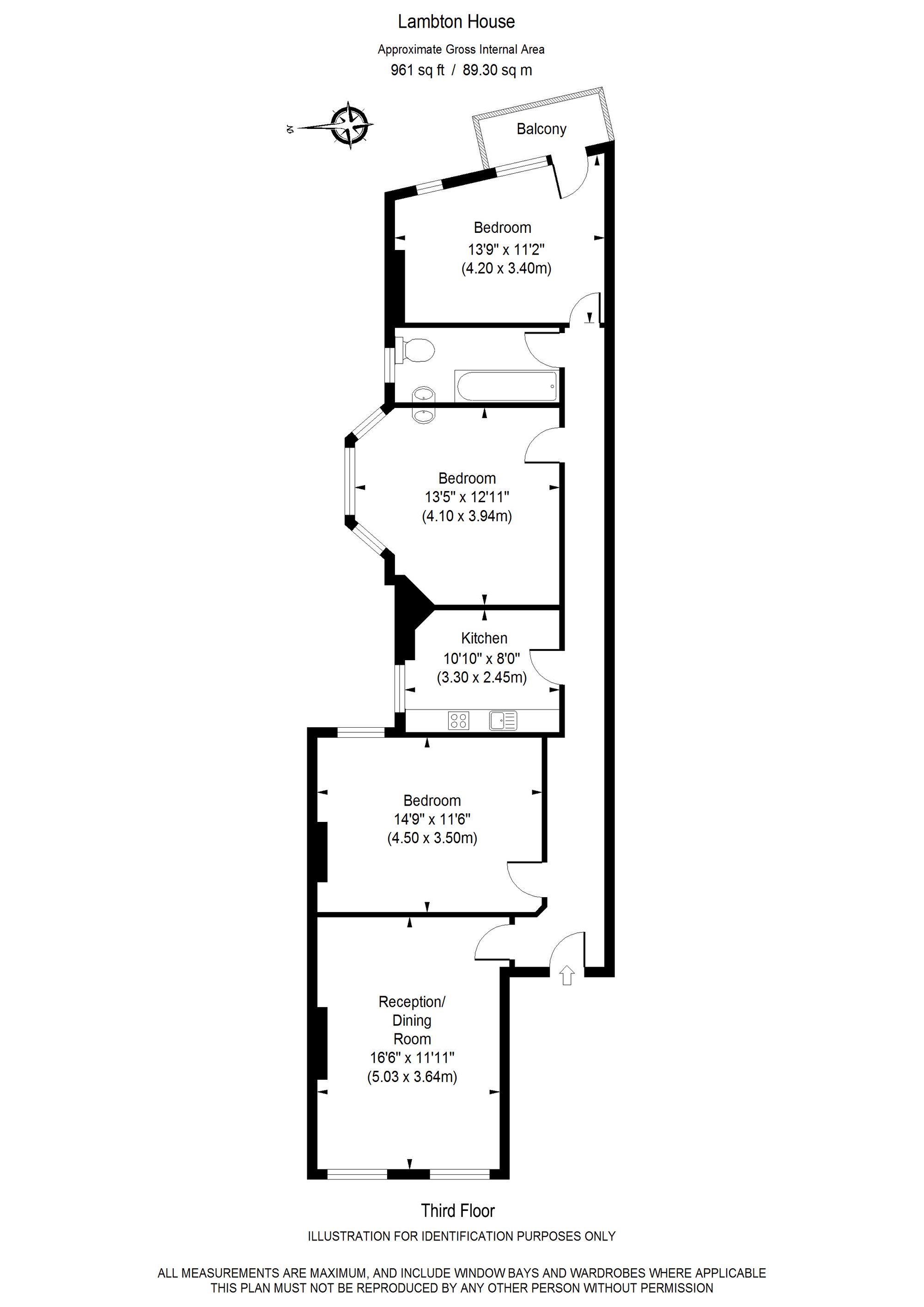 Flat 4, Lambton House, London floorplan