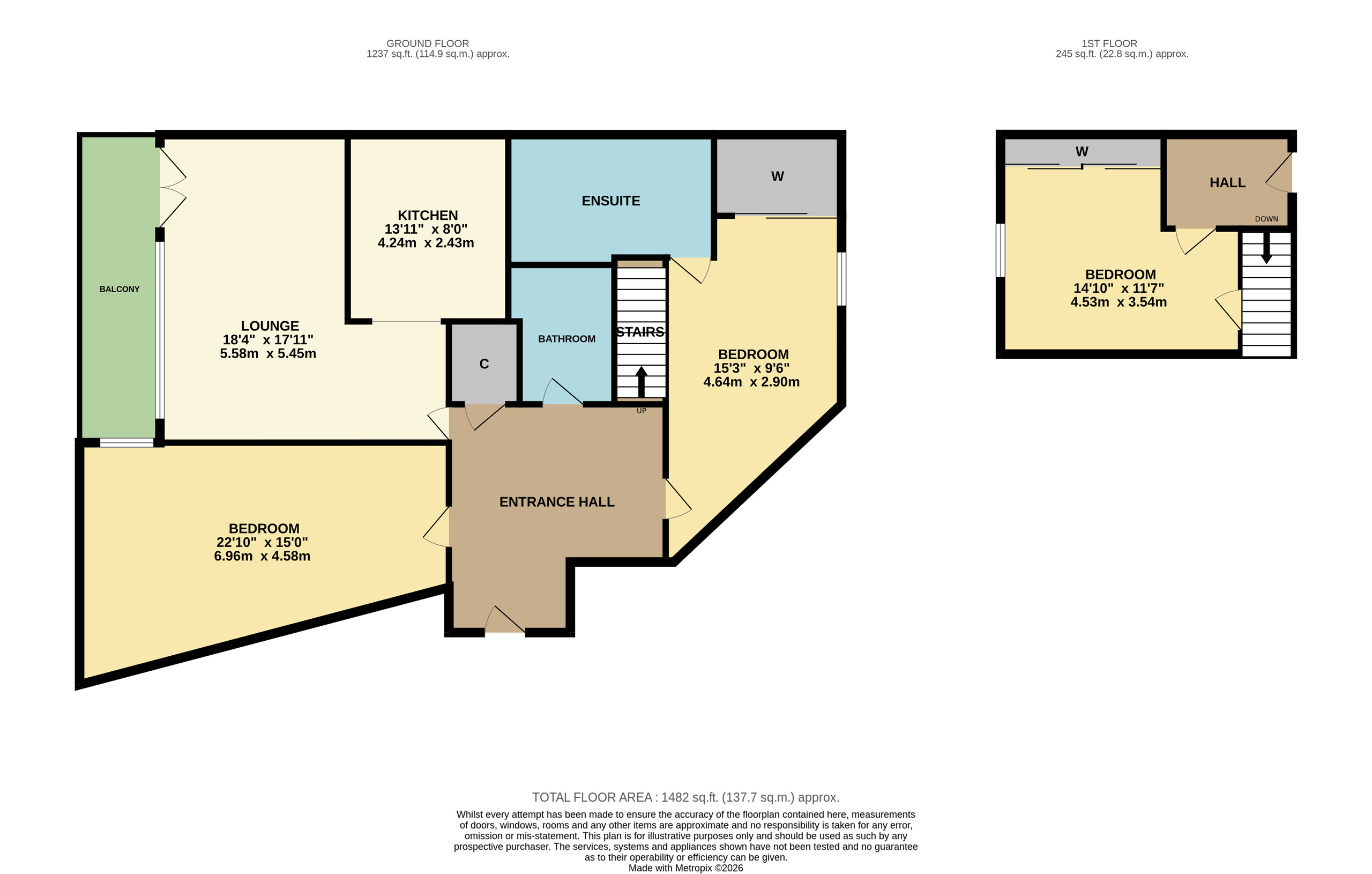Flat 2/8 112 Cowcaddens Road, Glasgow floorplan