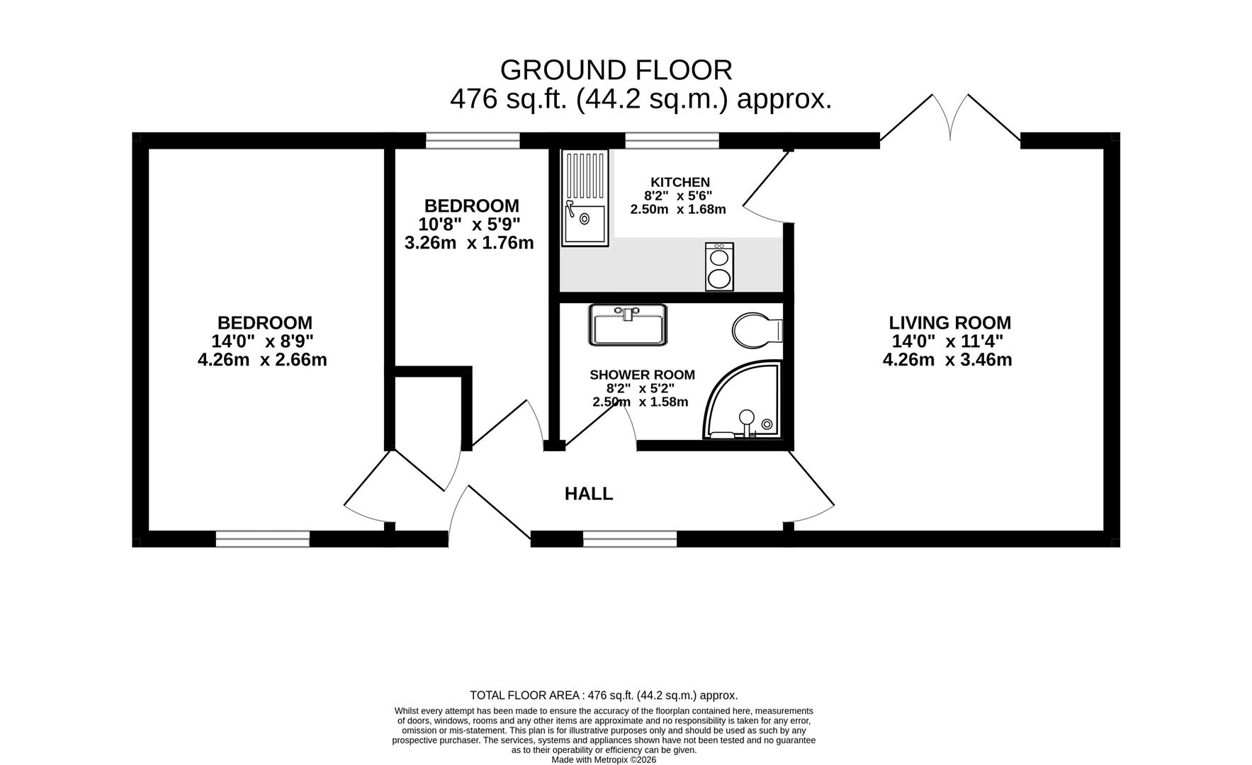 Flat 5, 16, Kimbolton Avenue, Bedford floorplan