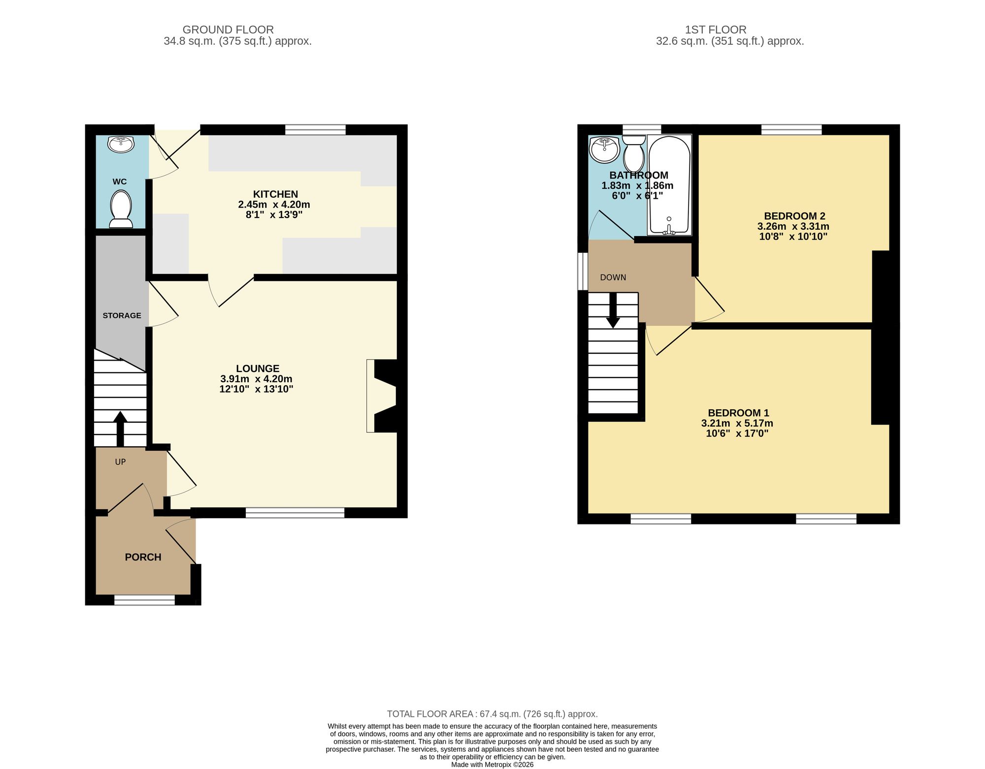 10 Sandy Close, Worksop floorplan