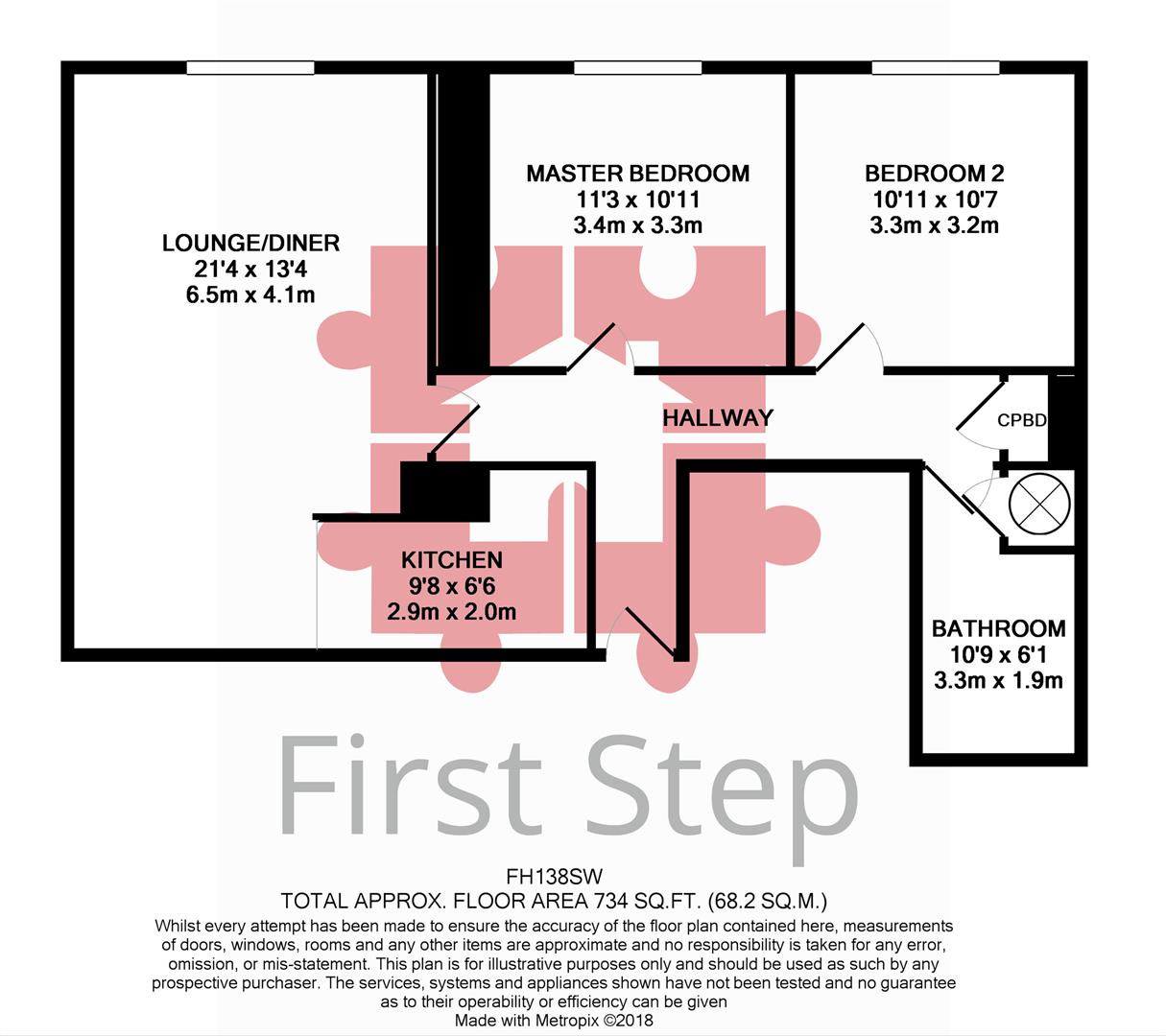 Apartment 138 South Wing, Fairfield Hall, Kingsley Avenue, Hitchin floorplan