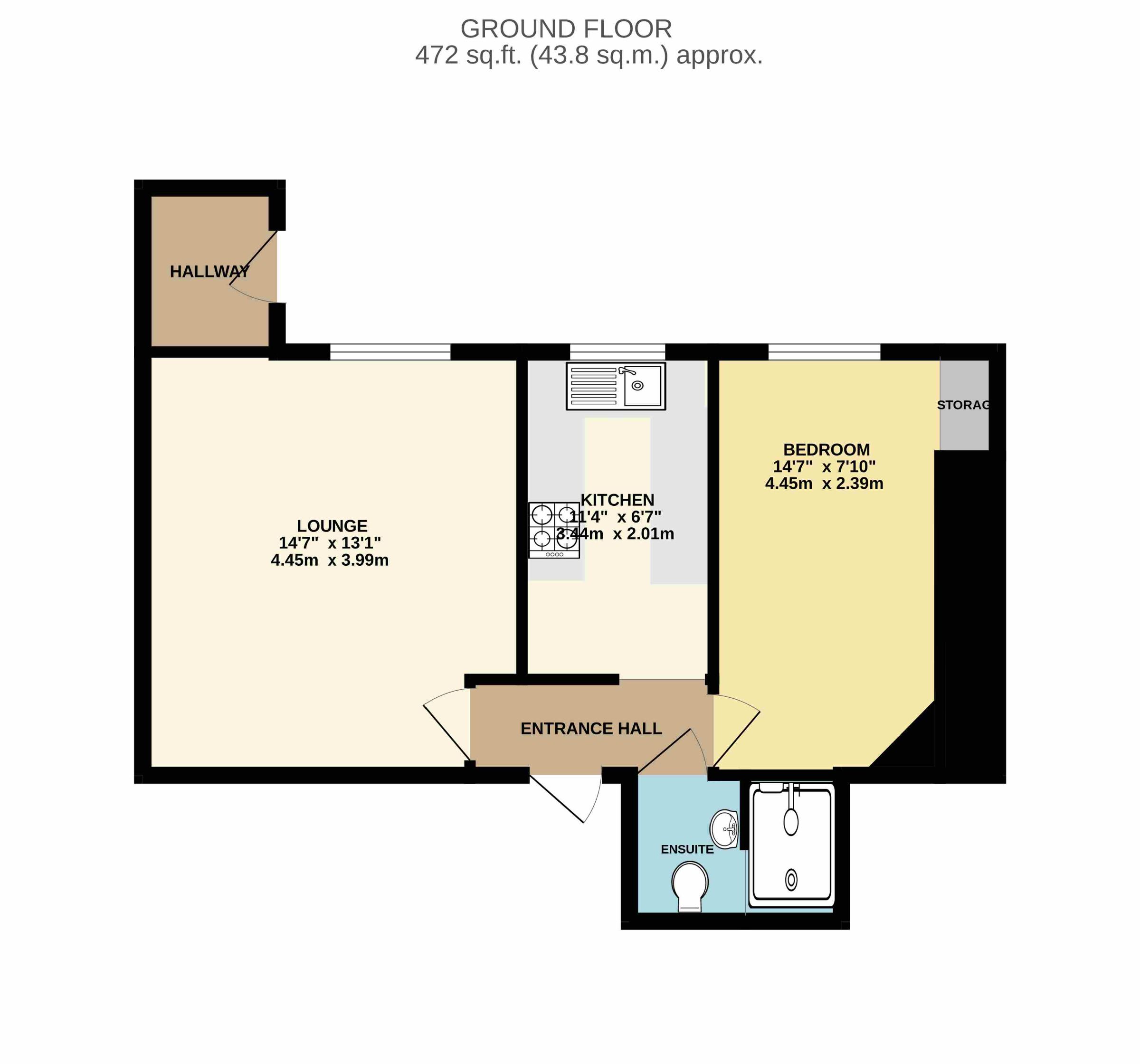 Flat 1, Unlawater House, Newnham floorplan