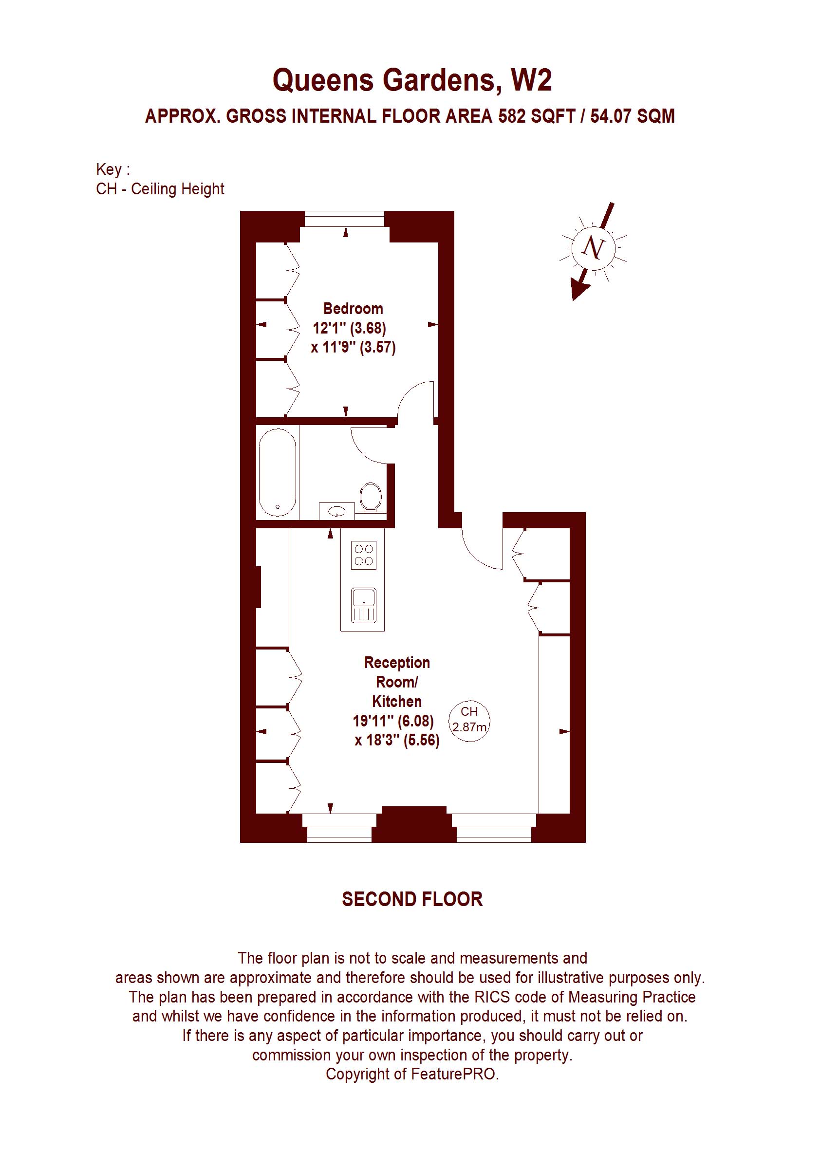 1 Bedrooms Flat for sale in Queens Gardens, London W2