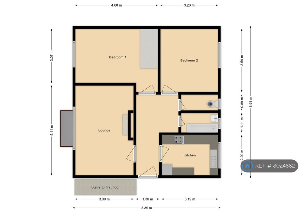 Flat, Stratfield House Baring Road, London floorplan