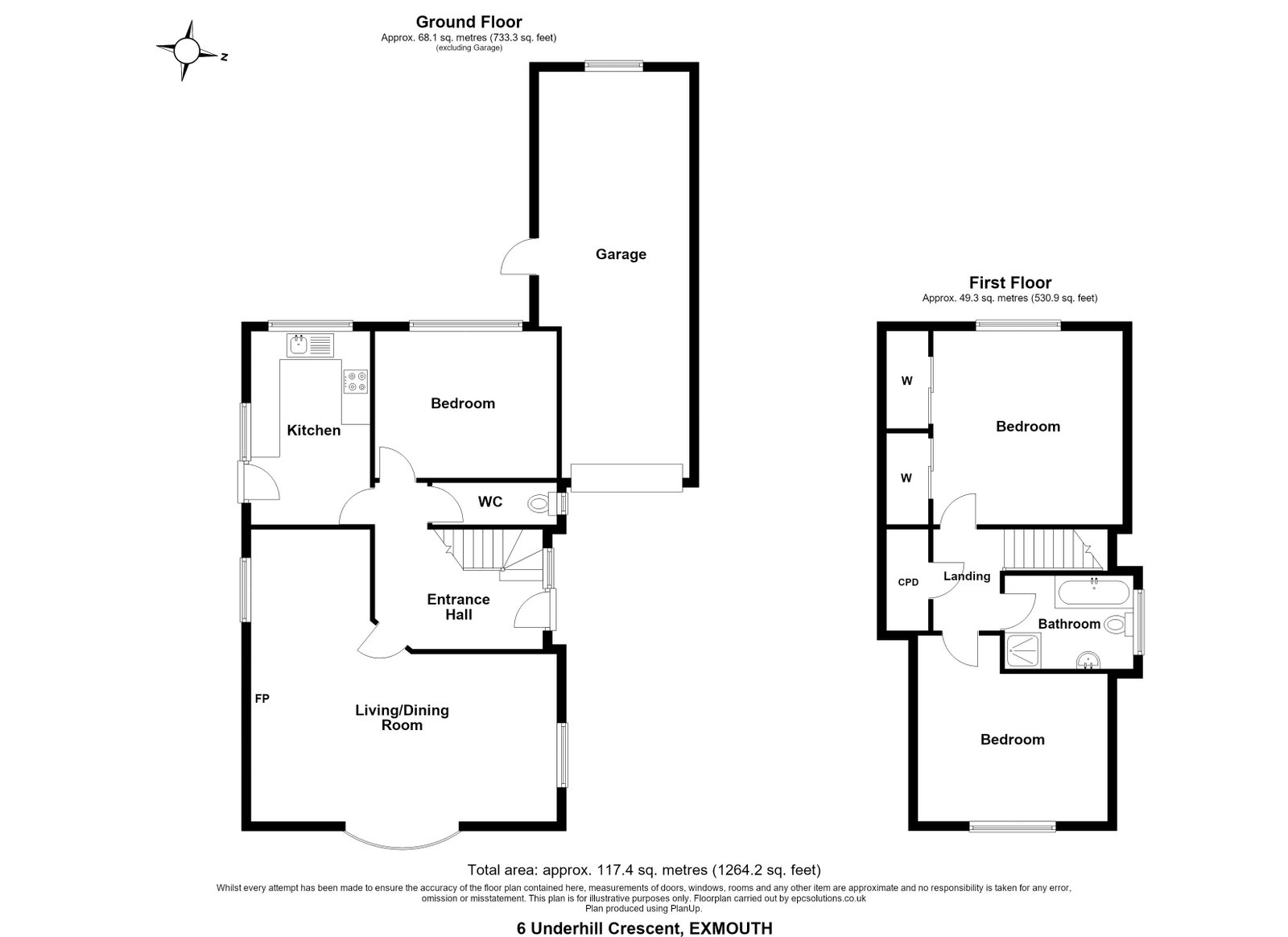 6, Underhill Crescent, Exmouth floorplan
