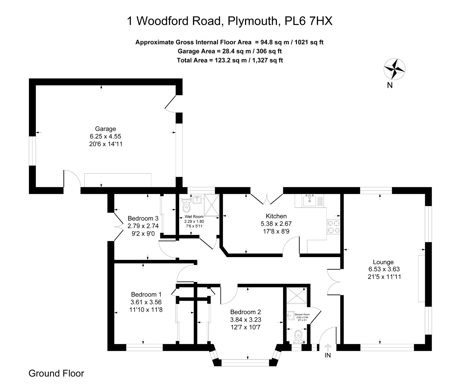1, Woodford Road, Plymouth floorplan