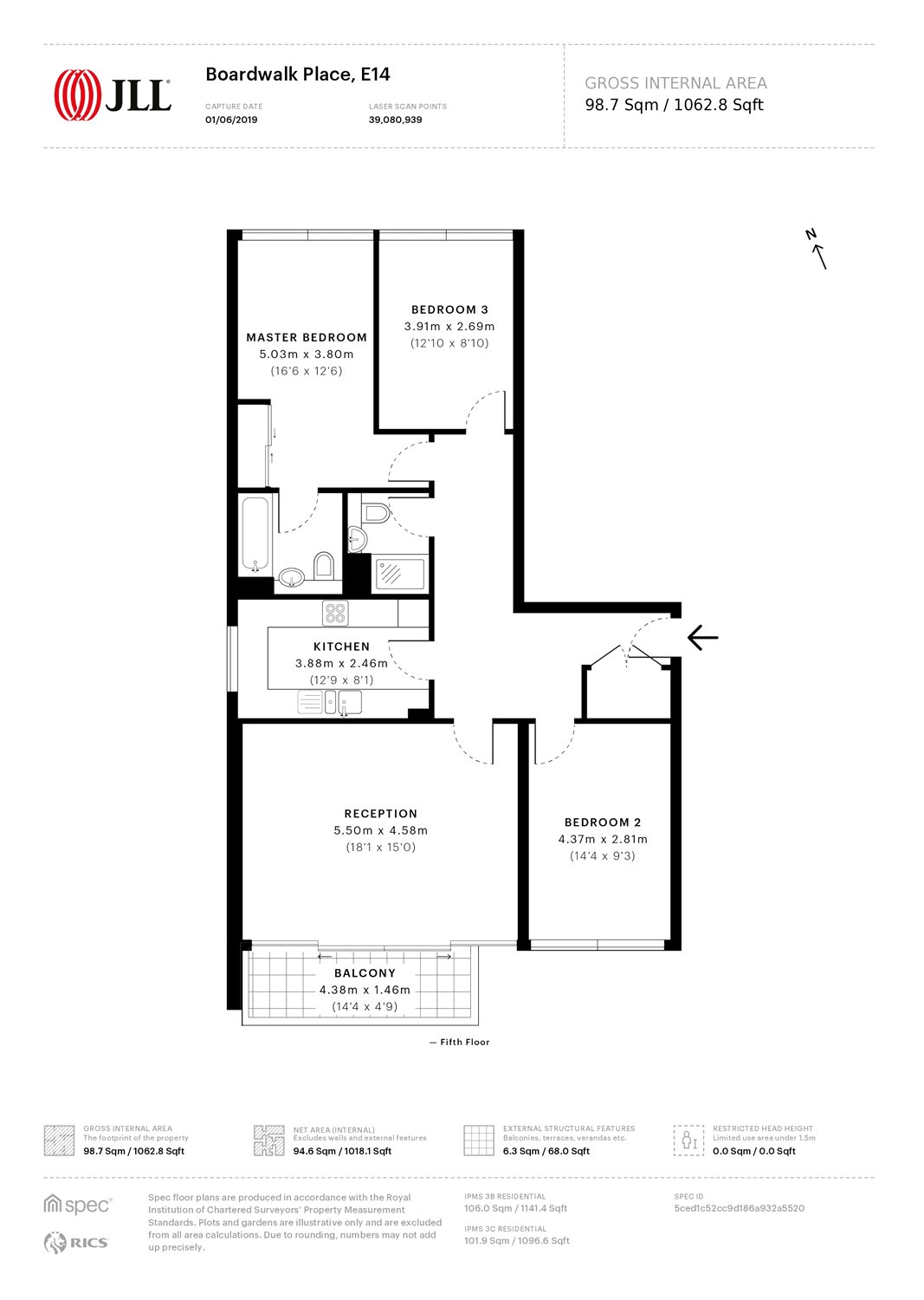 3 Bedrooms Flat to rent in Boardwalk Place, London E14