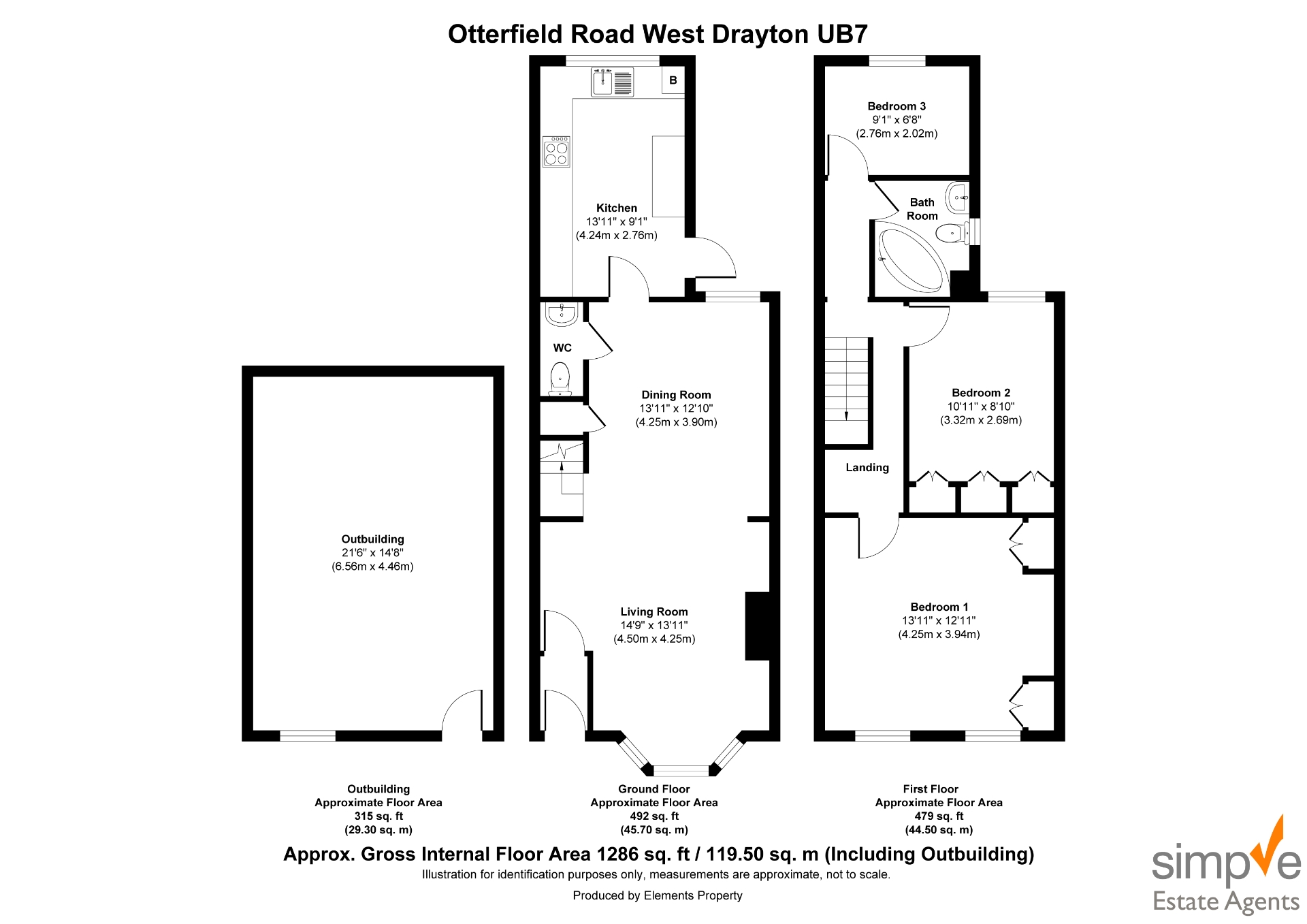 64, Otterfield Road, West Drayton floorplan