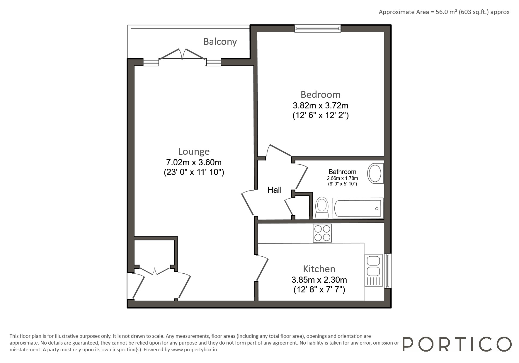 Flat 120, Courtney Towers, Glebelands Avenue, Ilford floorplan