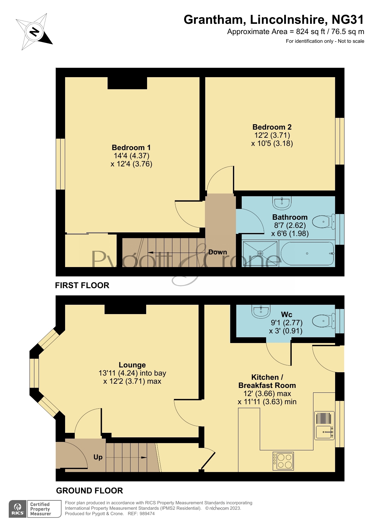 Huntingtower Road, Grantham NG31, 2 bedroom terraced house for sale