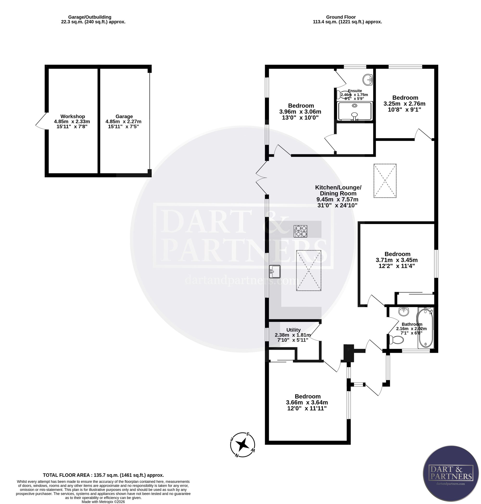 11 Nash Gardens, Dawlish floorplan