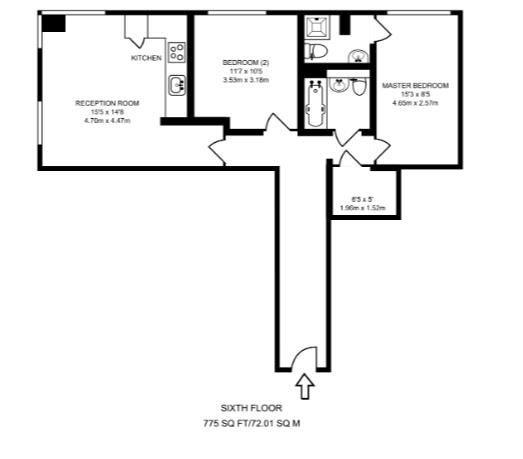601 T R S Apartments, The Green, Southall floorplan