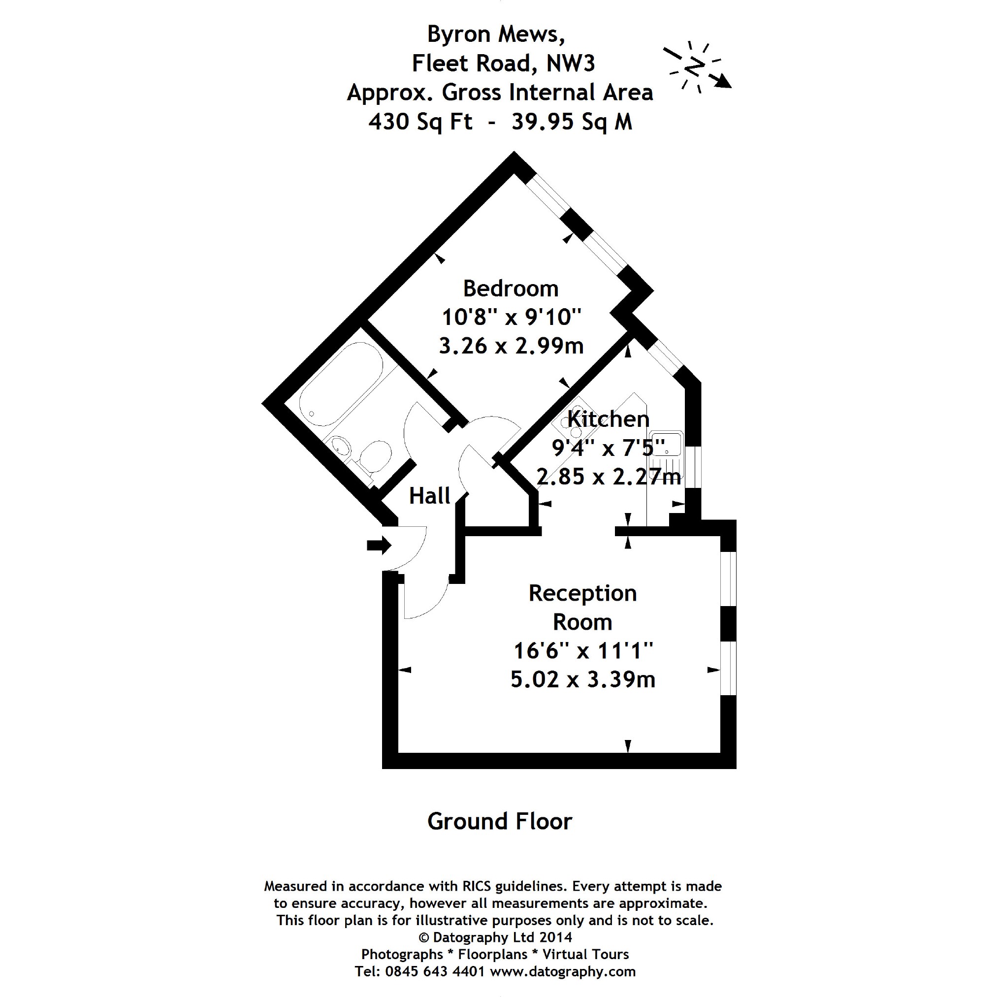 1 Bedrooms Flat for sale in Byron Mews, Belsize Park, London NW3