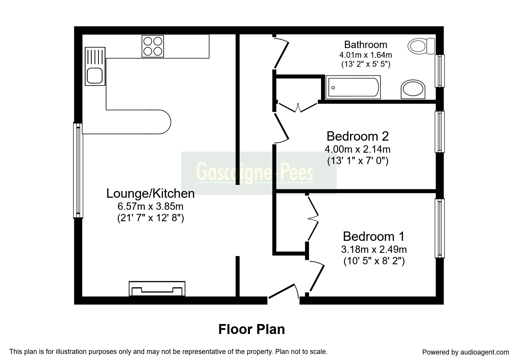 2 Bedrooms Flat to rent in Bentley, Farnham GU10