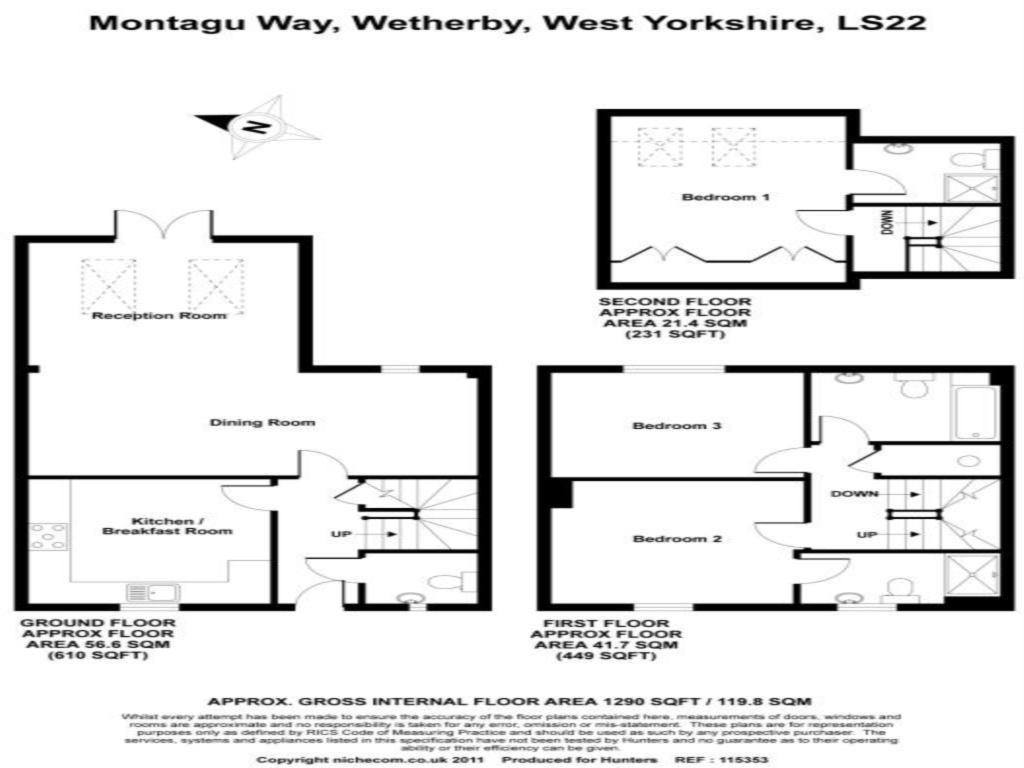 3 Bedrooms End terrace house for sale in Montagu Way, Wetherby, West Yorkshire LS22