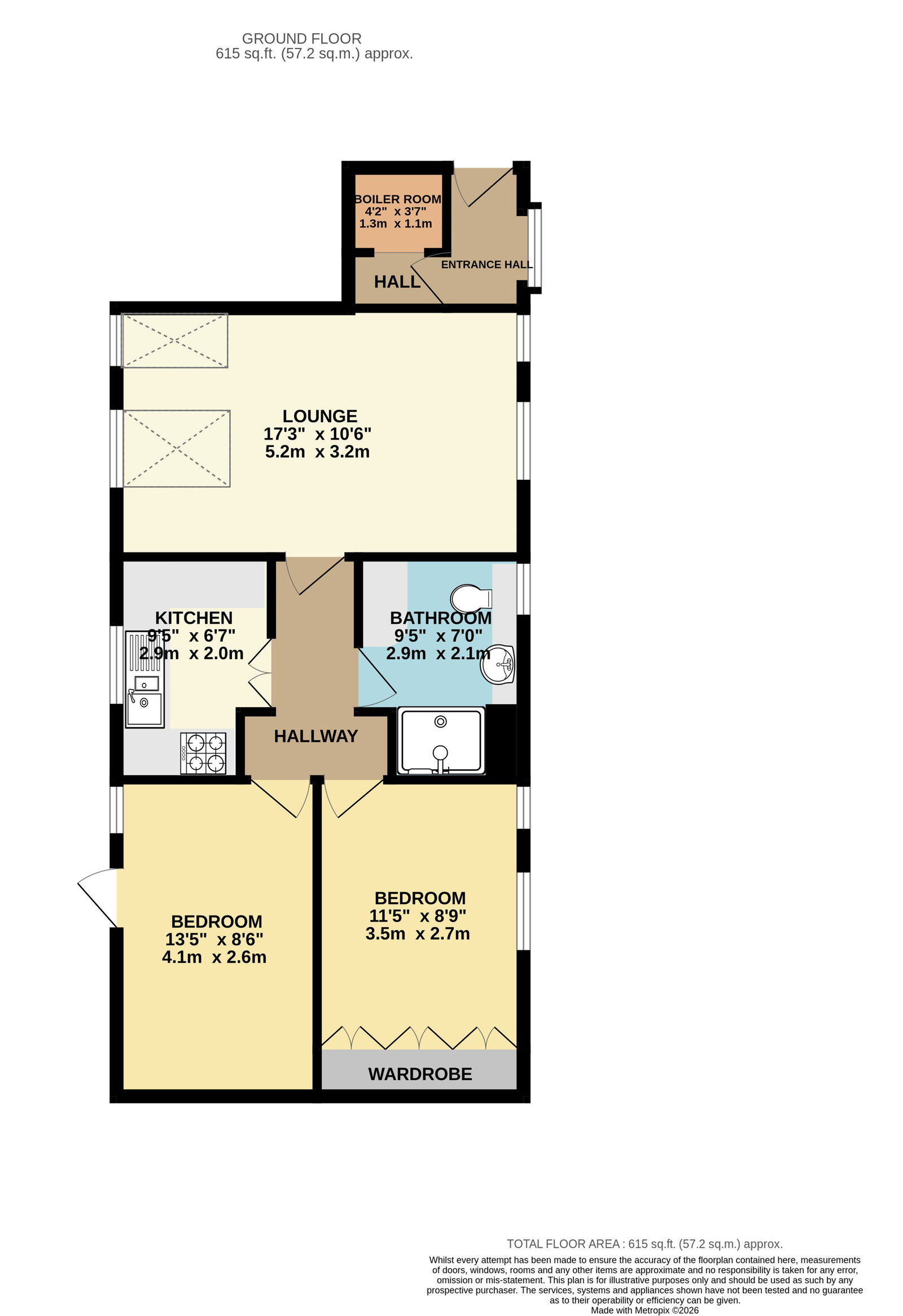 Goodwin Court,Flat F, Leicester Avenue, Margate floorplan