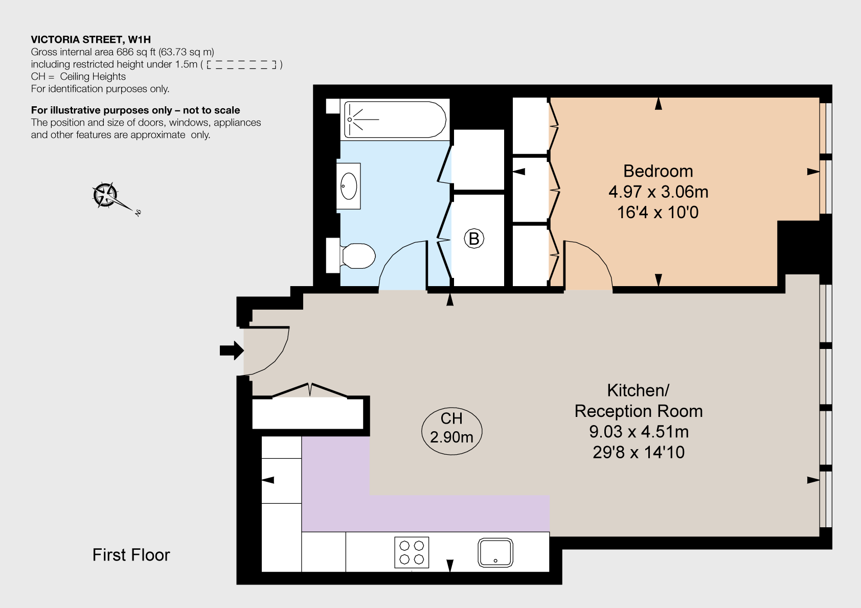 102, 55, Victoria Street, London floorplan