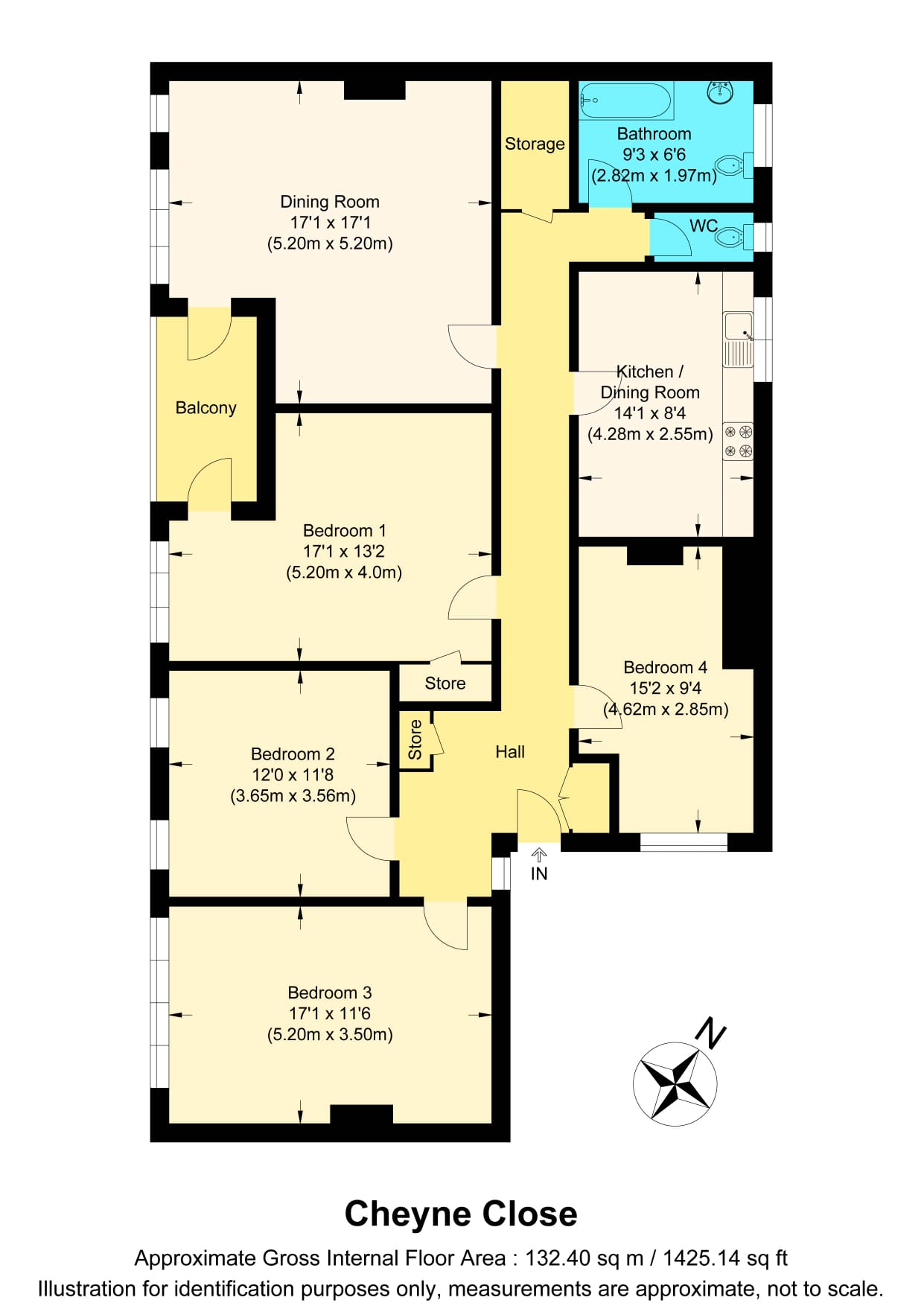 12, Cheyne Close, London floorplan