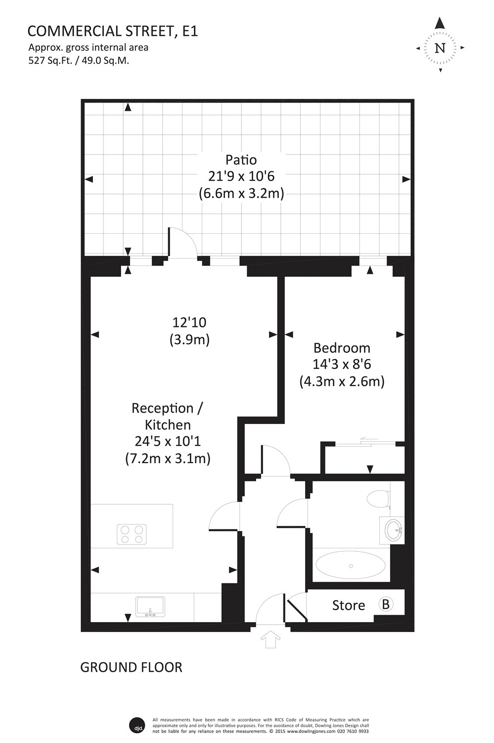 1 Bedrooms Flat to rent in Kensington Apartments, 11 Commercial Street, London E1