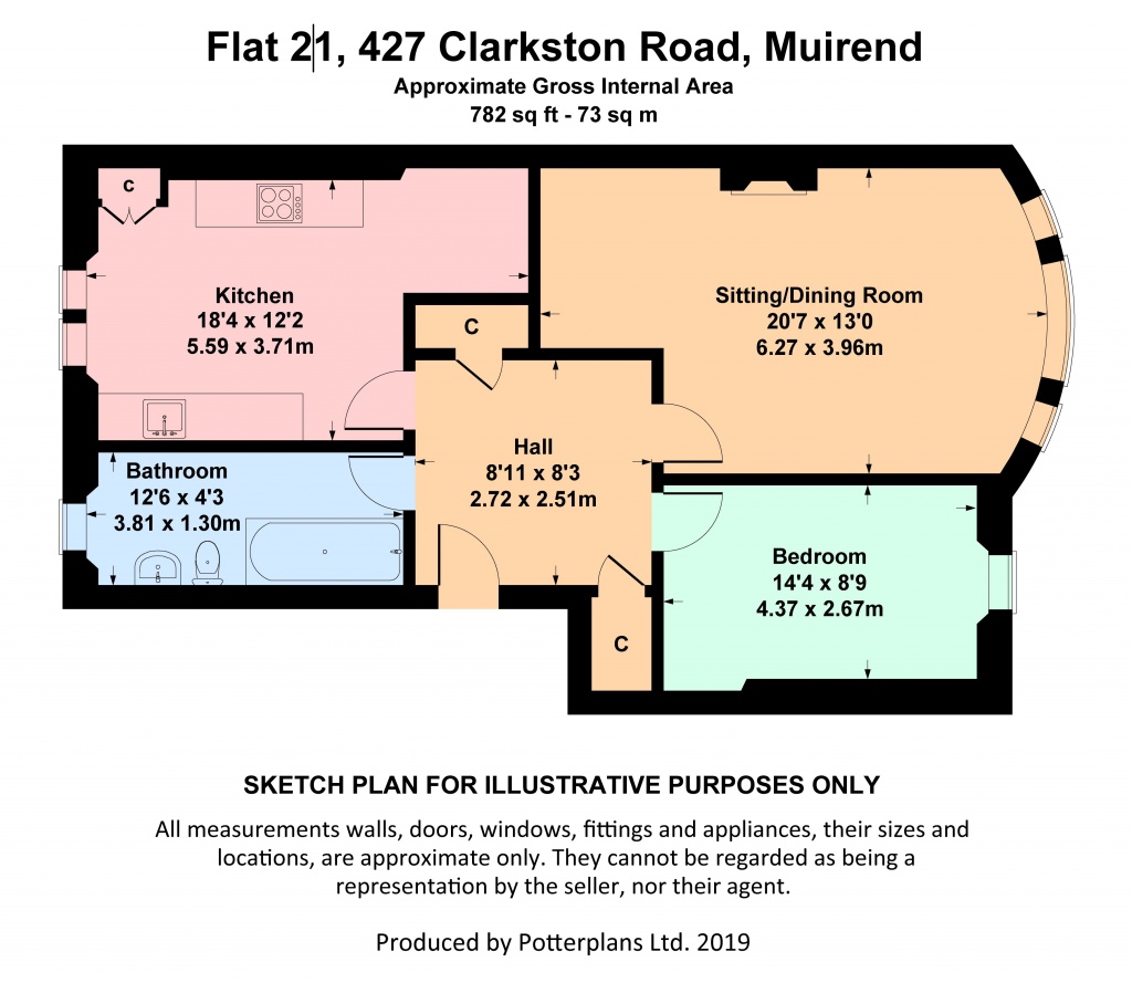 1 Bedrooms Flat for sale in 427 Clarkston Road, Muirend G44