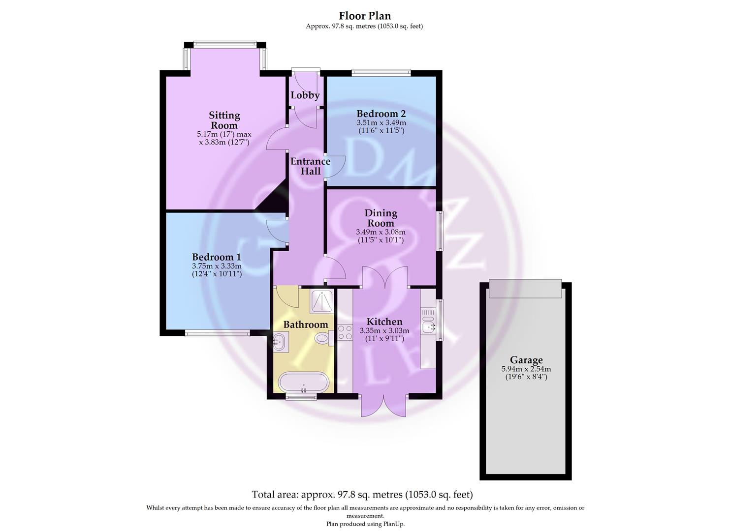 22, Lake Road, Henleaze floorplan
