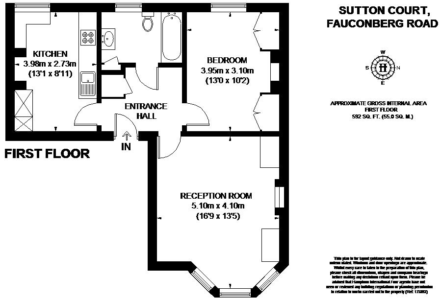 1 Bedrooms Flat to rent in Sutton Court, Fauconberg Road, London W4