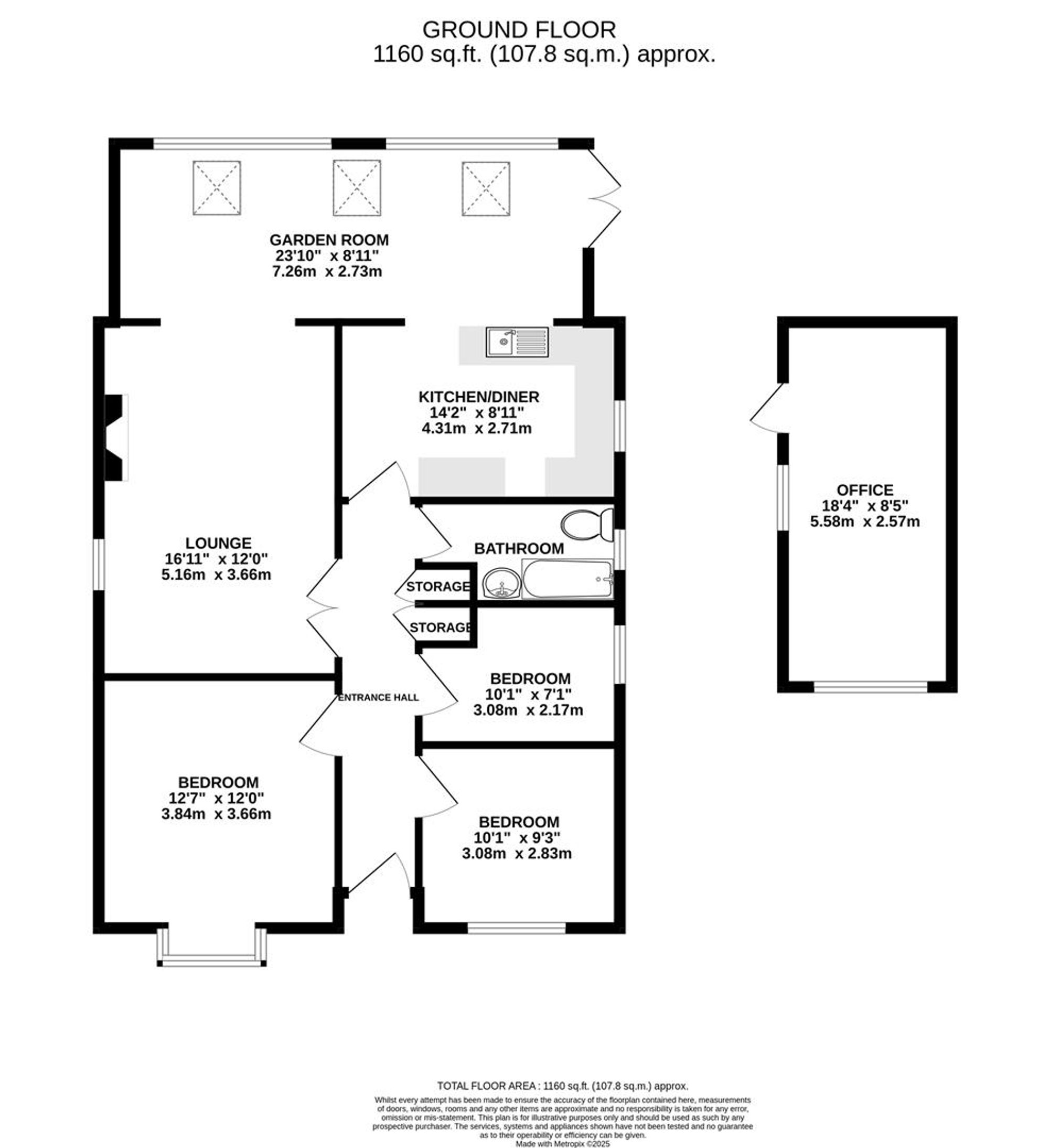 6, Netherfield Close, Chesterfield floorplan